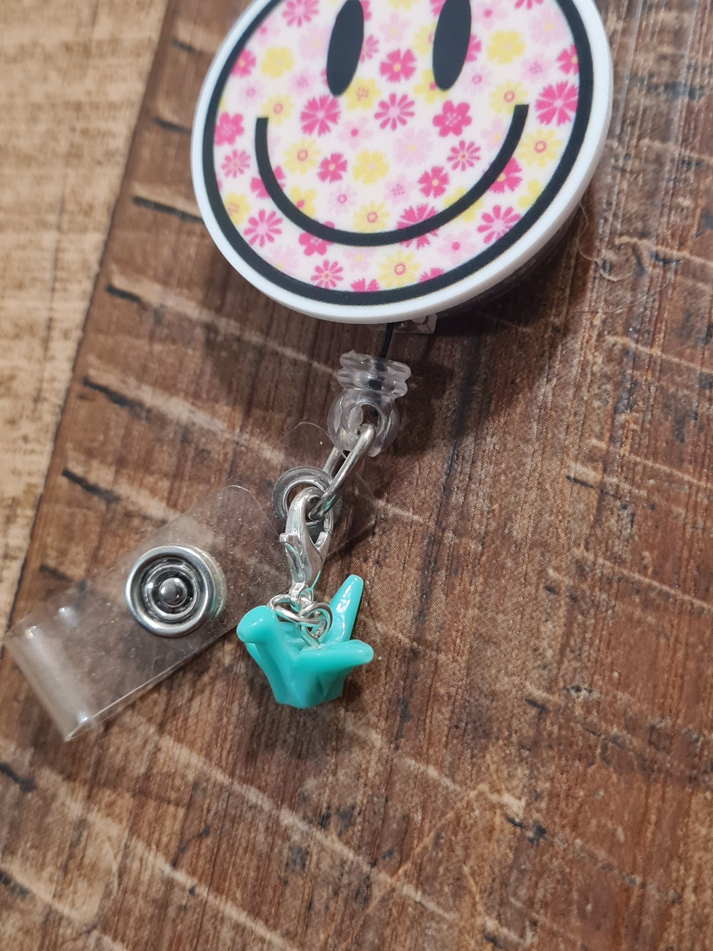 Paper Crane Badge Charm ~ ID Badge Reel Charm ~ Custom Made Charms ~ Badge Buddy ~ Badge Accessories~ Origami Badge Charm ~ Origami ~ Origami Paper Crane ID Badge Reel Charm - Japanese Peace Symbol Lanyard Flair for Nurses and Social Workers