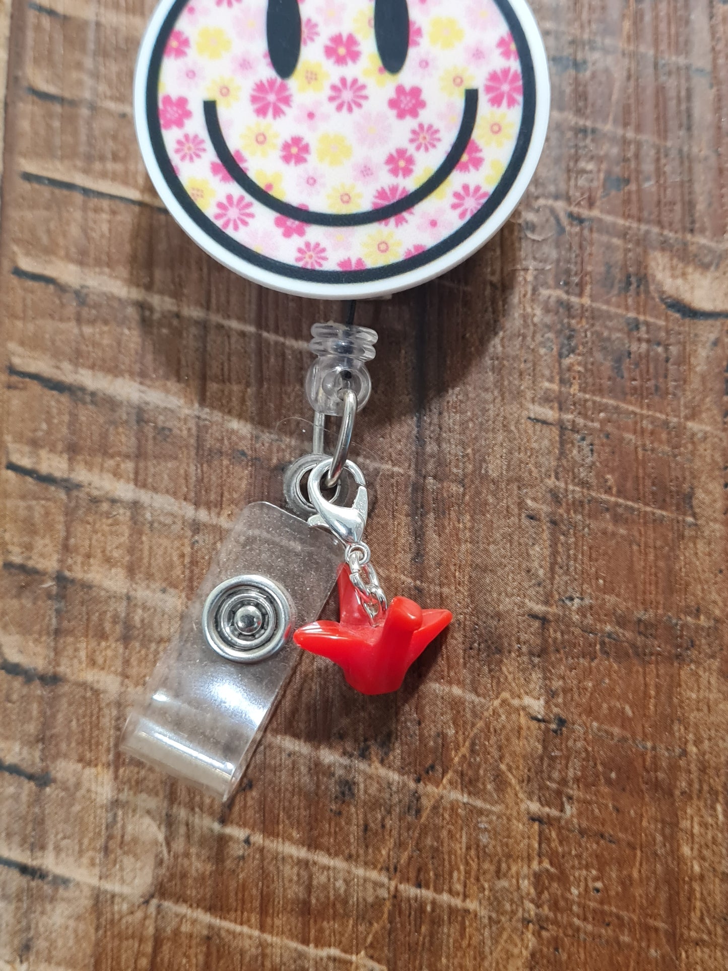 Paper Crane Badge Charm ~ ID Badge Reel Charm ~ Custom Made Charms ~ Badge Buddy ~ Badge Accessories~ Origami Badge Charm ~ Origami ~ Origami Paper Crane ID Badge Reel Charm - Japanese Peace Symbol Lanyard Flair for Nurses and Social Workers