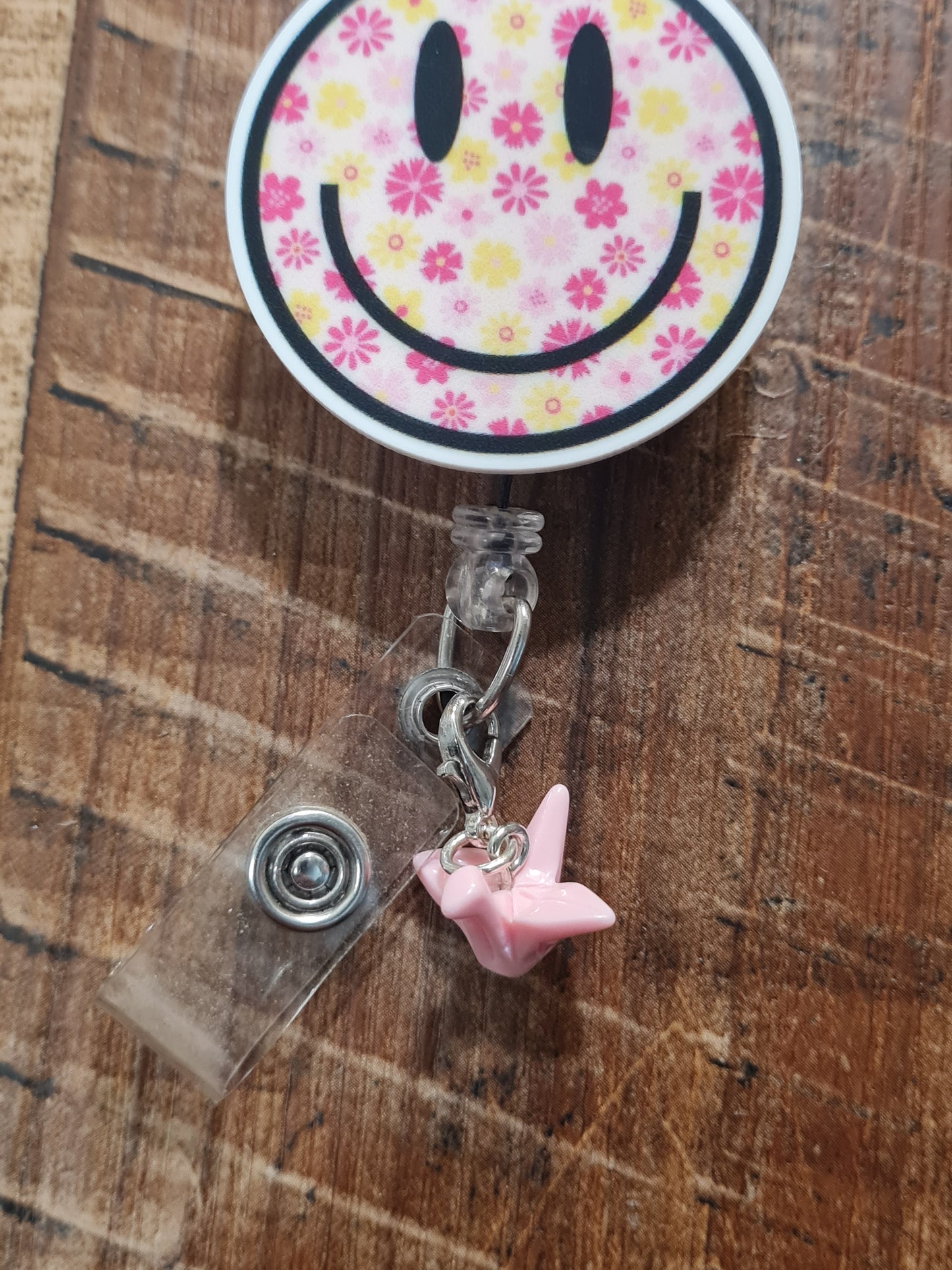 Paper Crane Badge Charm ~ ID Badge Reel Charm ~ Custom Made Charms ~ Badge Buddy ~ Badge Accessories~ Origami Badge Charm ~ Origami ~ Origami Paper Crane ID Badge Reel Charm - Japanese Peace Symbol Lanyard Flair for Nurses and Social Workers
