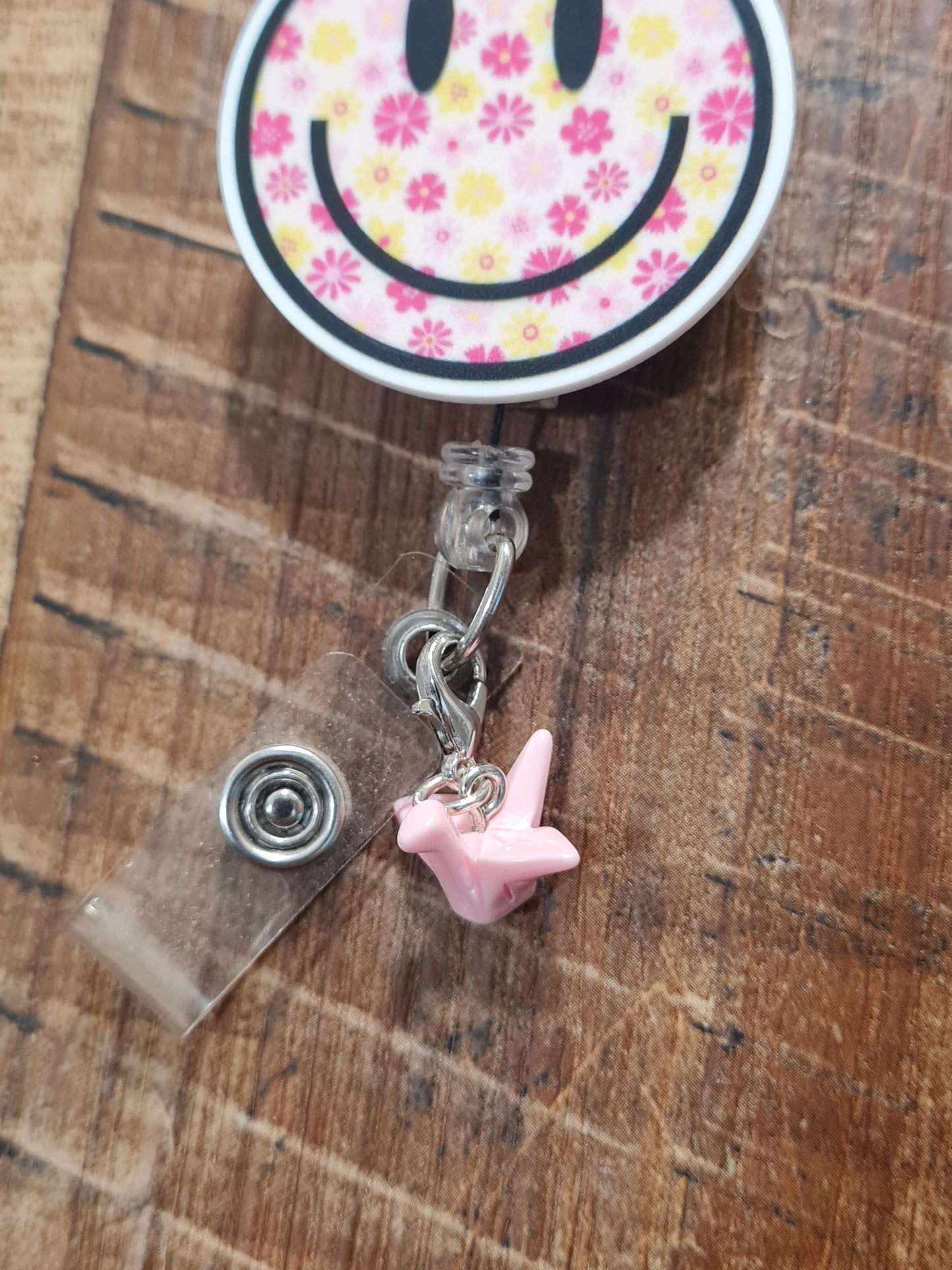 Paper Crane Badge Charm ~ ID Badge Reel Charm ~ Custom Made Charms ~ Badge Buddy ~ Badge Accessories~ Origami Badge Charm ~ Origami ~ Origami Paper Crane ID Badge Reel Charm - Japanese Peace Symbol Lanyard Flair for Nurses and Social Workers