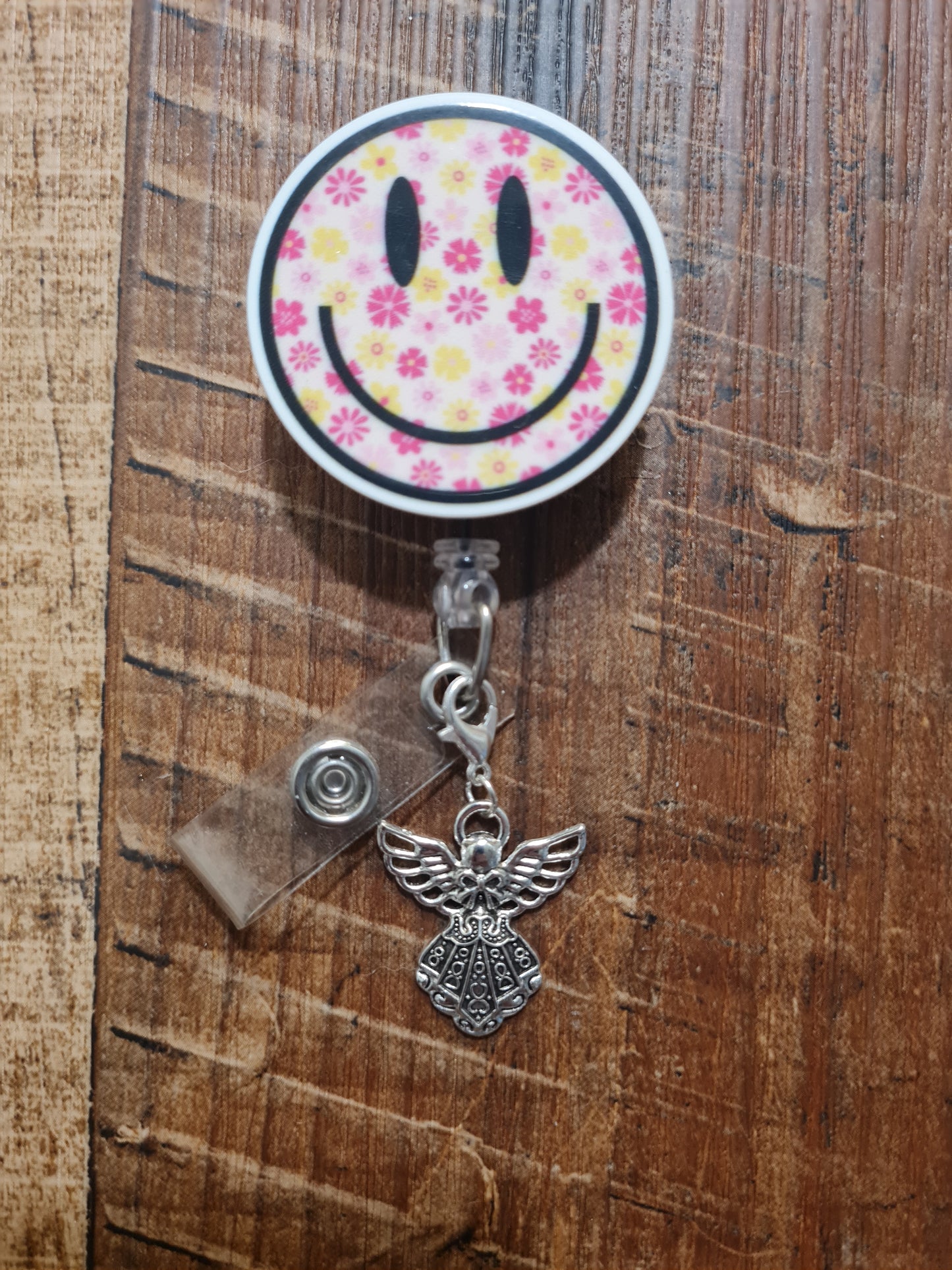 "Guardian Angel" ID Badge Charm - Spiritual Protection Flair for Hospice Nurses & Chaplains - Faith-Based Healing Hands Gift for Healthcare Heroes