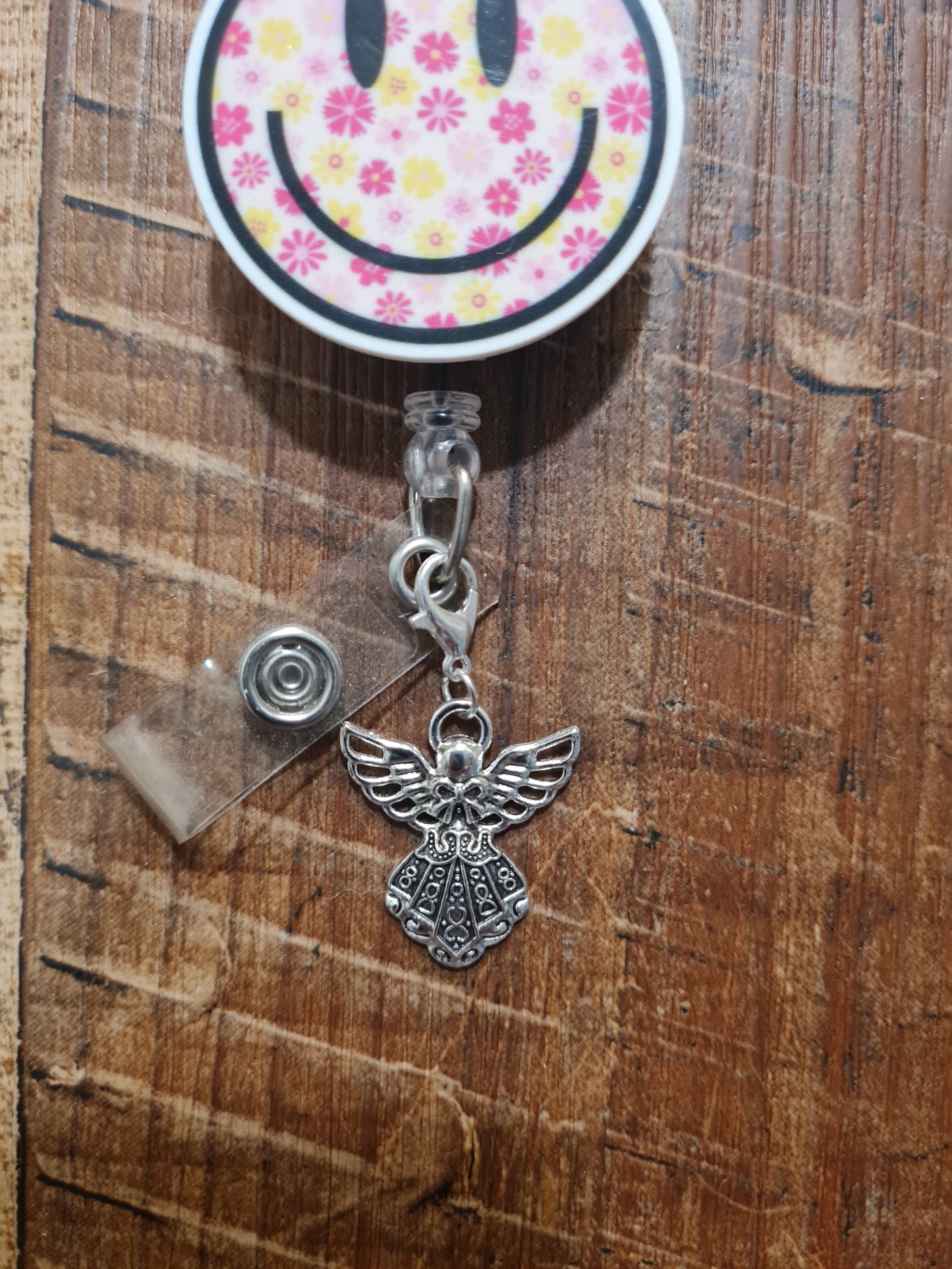 "Guardian Angel" ID Badge Charm - Spiritual Protection Flair for Hospice Nurses & Chaplains - Faith-Based Healing Hands Gift for Healthcare Heroes