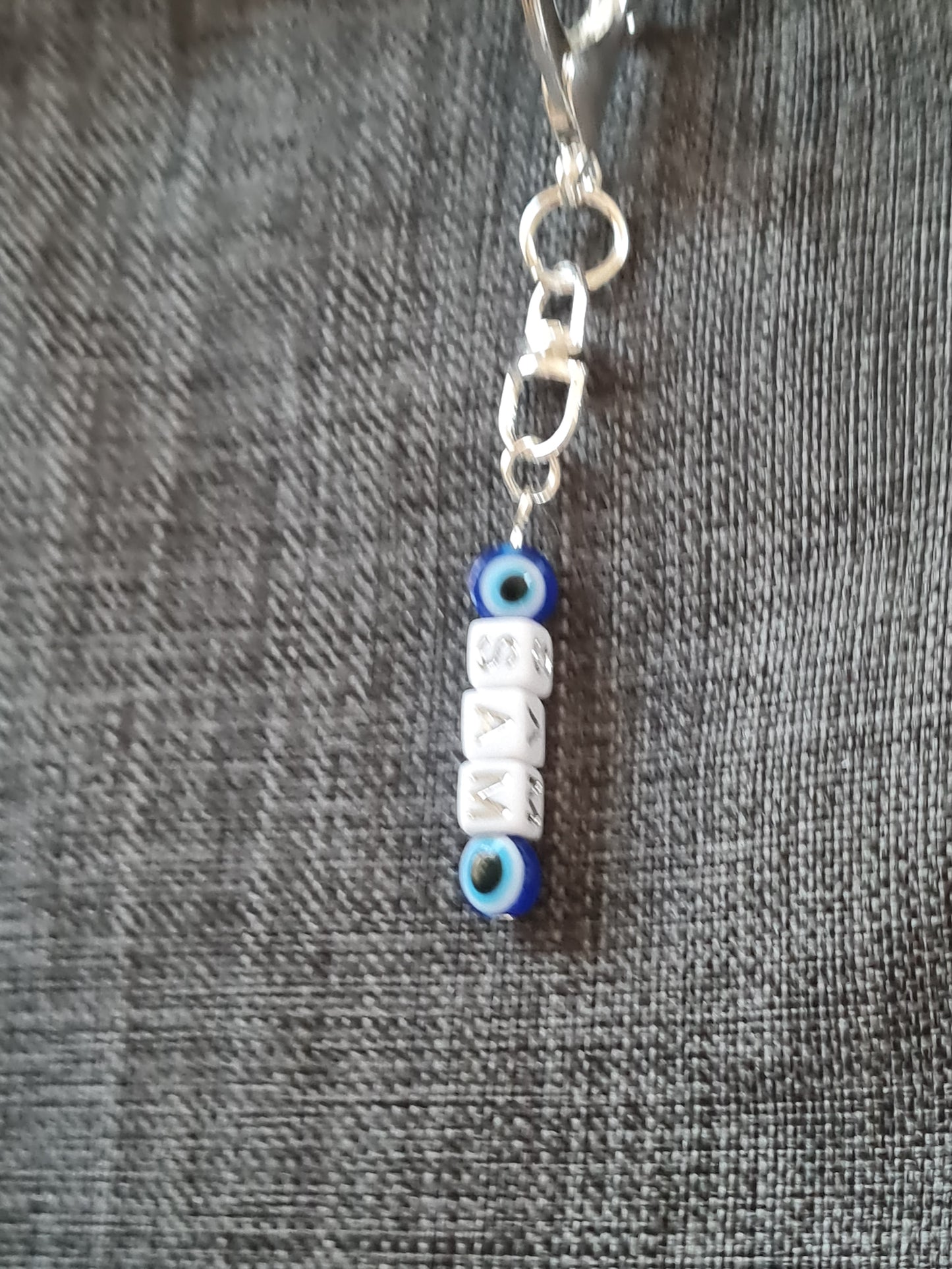 Evil Eye Custom Name Bag Charm - Personalized Keychain for School Backpacks and Handbags - Trendy Bag Accessory (Copy)