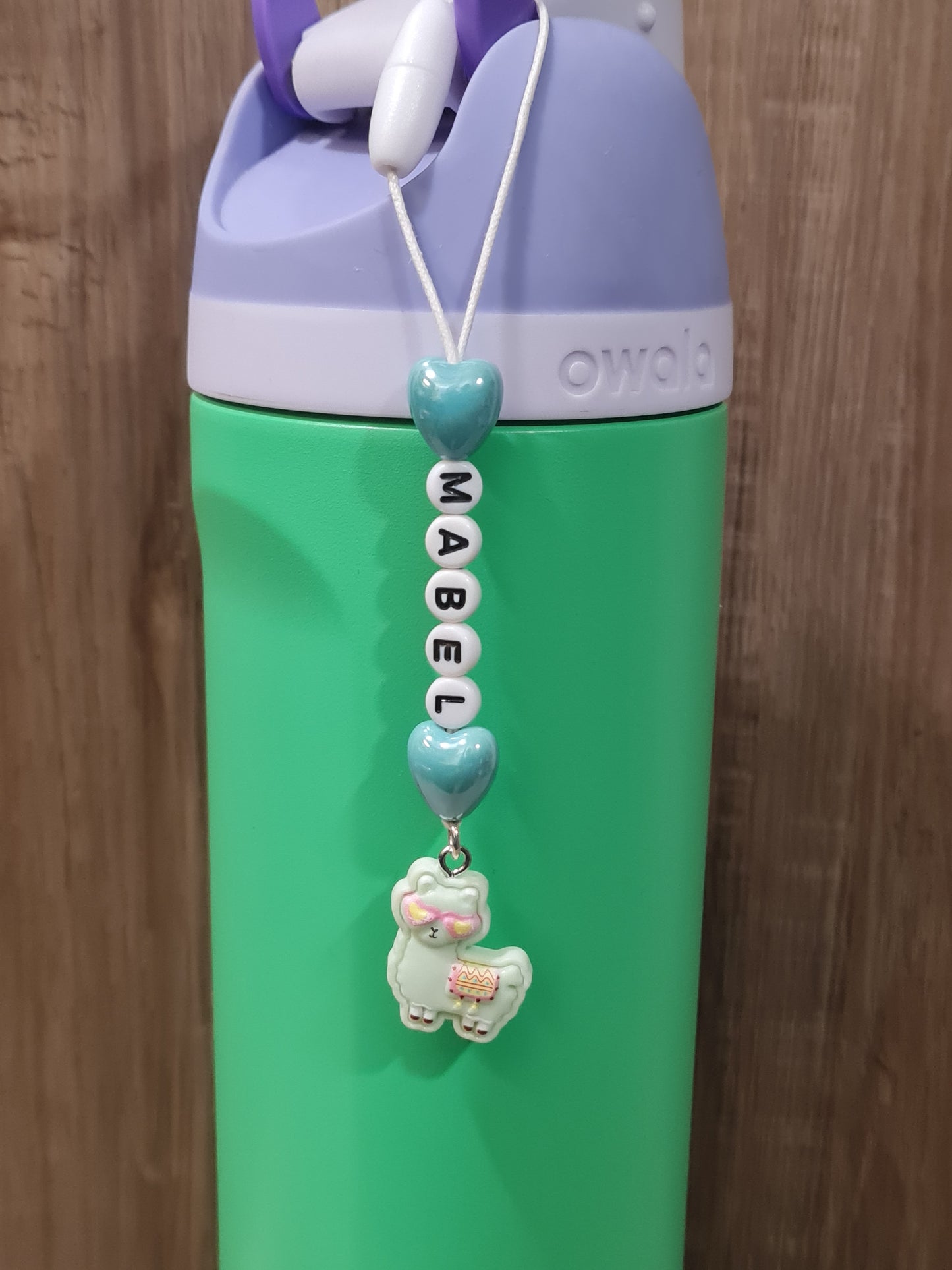 Personalized Llama Owala Bottle Charm - Custom Name Tag Accessory for Owala and Stanley Water Bottles