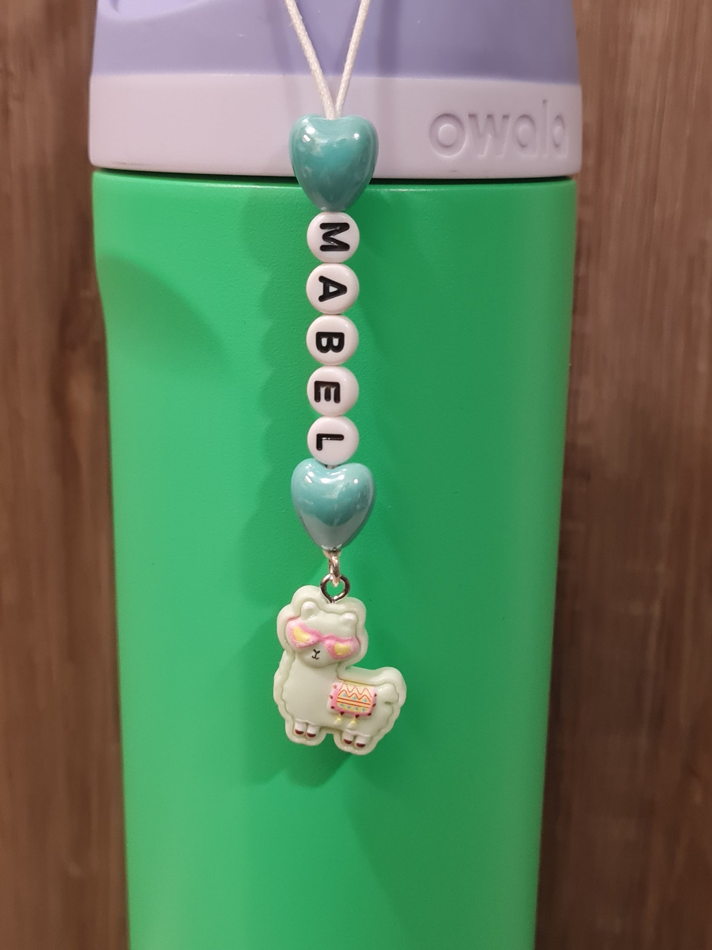 Personalized Llama Owala Bottle Charm - Custom Name Tag Accessory for Owala and Stanley Water Bottles