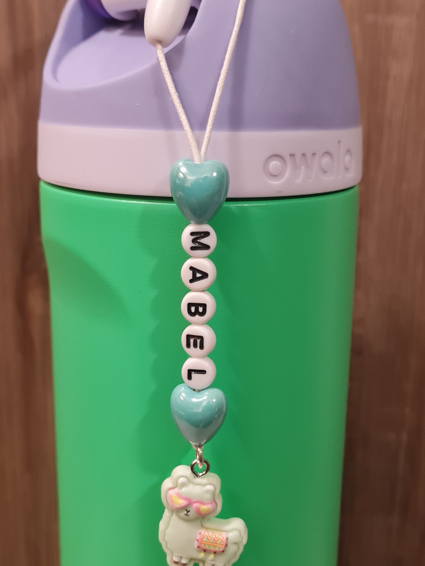 Personalized Llama Owala Bottle Charm - Custom Name Tag Accessory for Owala and Stanley Water Bottles