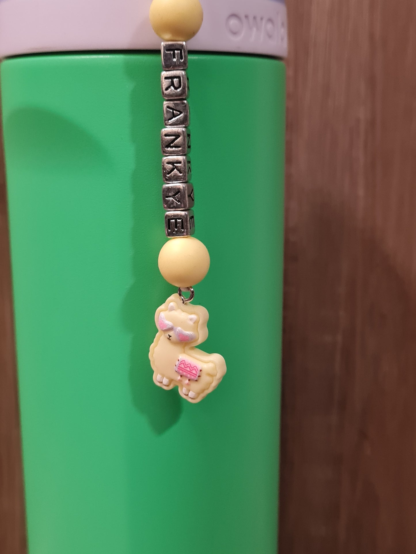 Personalized Llama Owala Bottle Charm - Custom Name Tag Accessory for Owala and Stanley Water Bottles