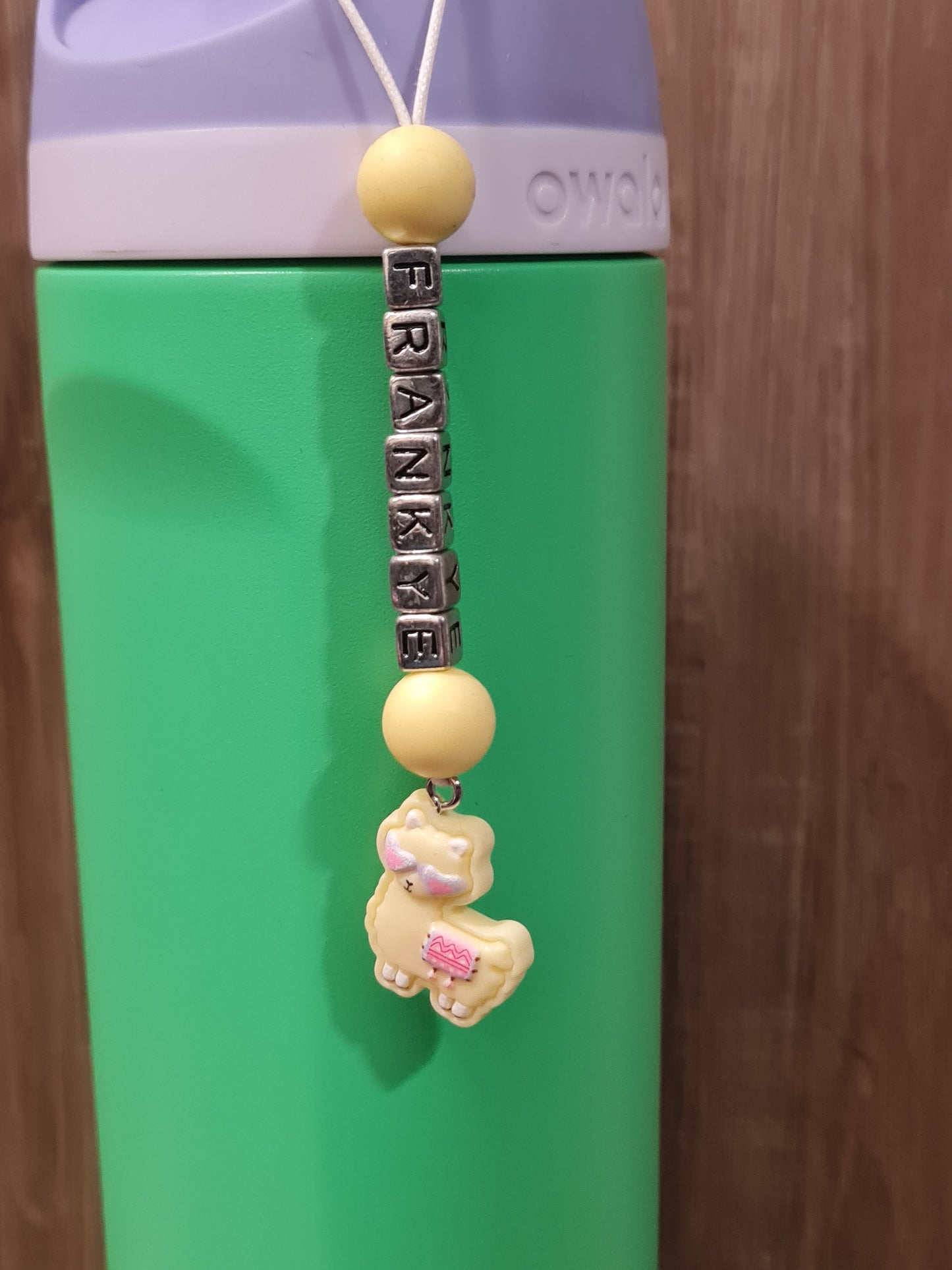 Personalized Llama Owala Bottle Charm - Custom Name Tag Accessory for Owala and Stanley Water Bottles