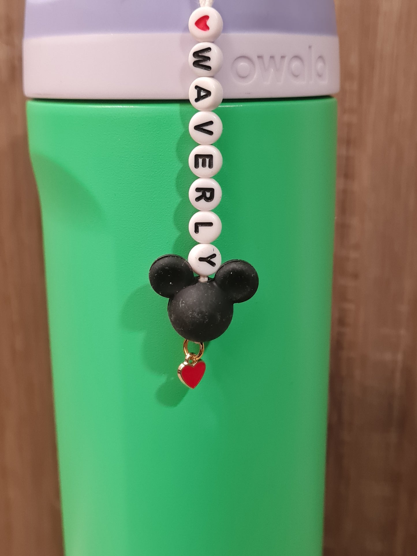 Personalized Mickey Owala Bottle Charm - Custom Name Tag Accessory for Owala and Stanley Water Bottles
