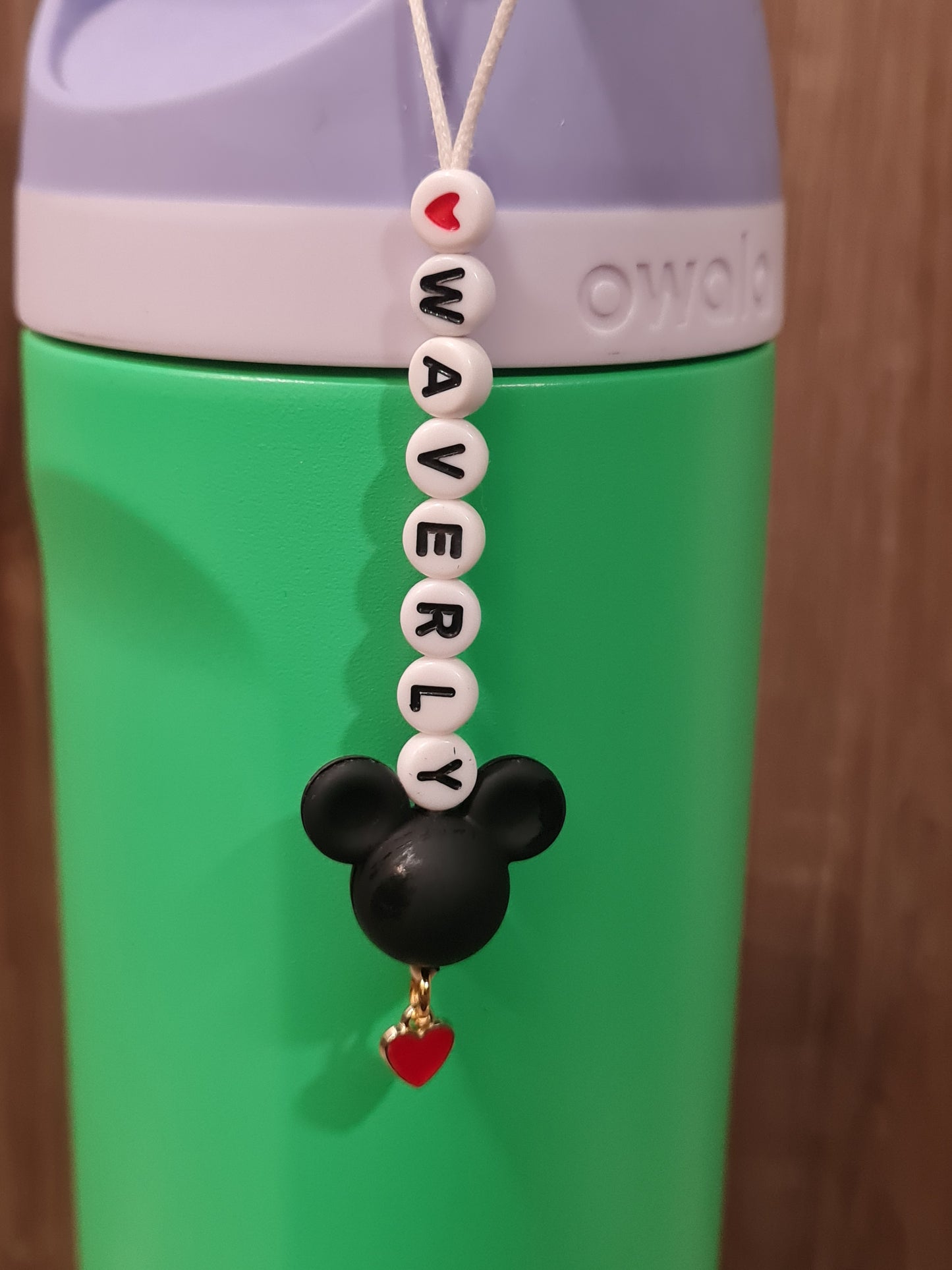 Personalized Mickey Owala Bottle Charm - Custom Name Tag Accessory for Owala and Stanley Water Bottles