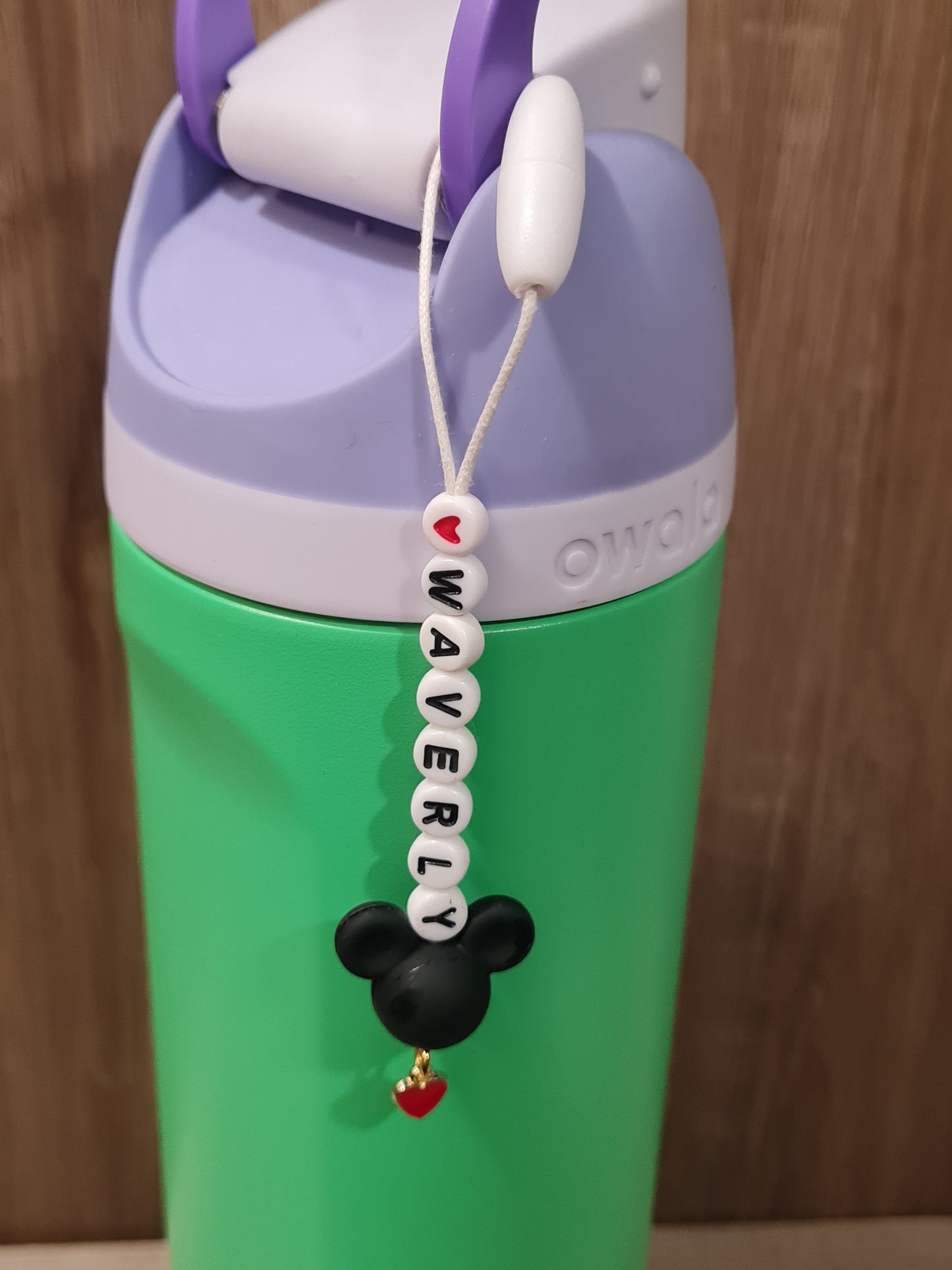 Personalized Mickey Owala Bottle Charm - Custom Name Tag Accessory for Owala and Stanley Water Bottles