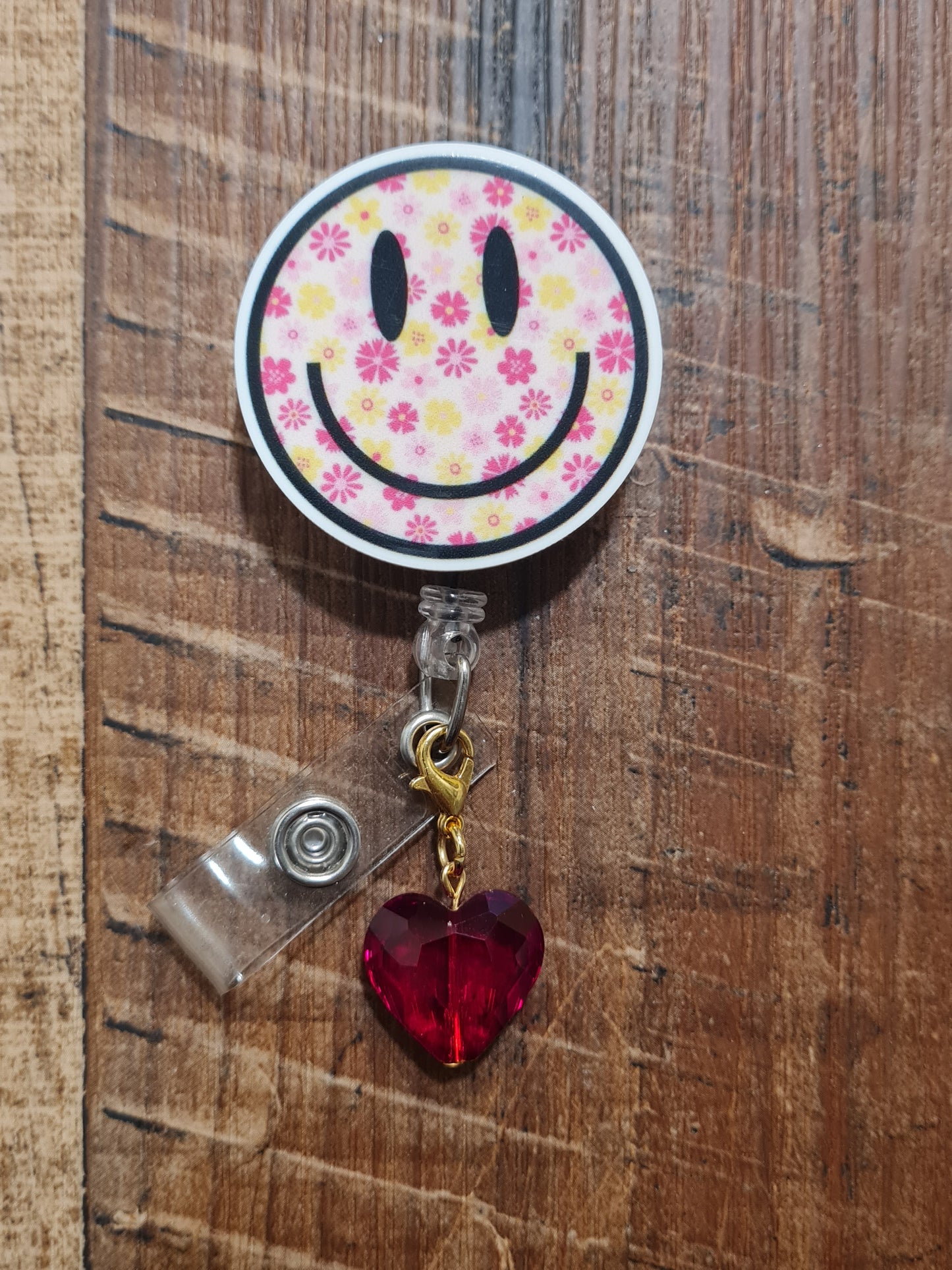 Sparkly Red Heart ID Badge Charm - Valentine’s Day Bling Accessory for Nurses and Doctors - Radiant Heart Badge Dangle for Healthcare Heroes