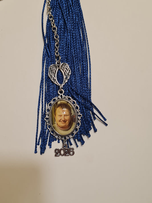 Custom Graduation Tassel Memorial Photo Charm ~ Unique Graduation Gift ~ Class of 2026 ~ Photo Tassel Charm  ~ Graduation Tassel Charm