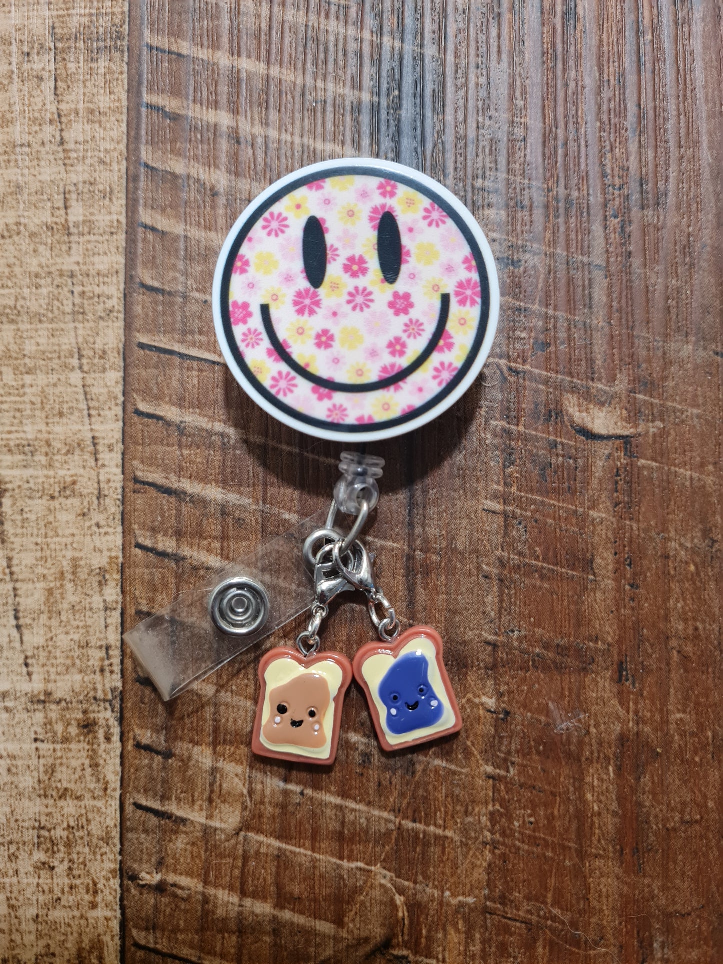 "Better Together" PB&J Badge Charm Set - Funny Work Bestie Gift - Matching Peanut Butter and Jelly ID Flair - 2-Piece Friendship Lanyard Accessory