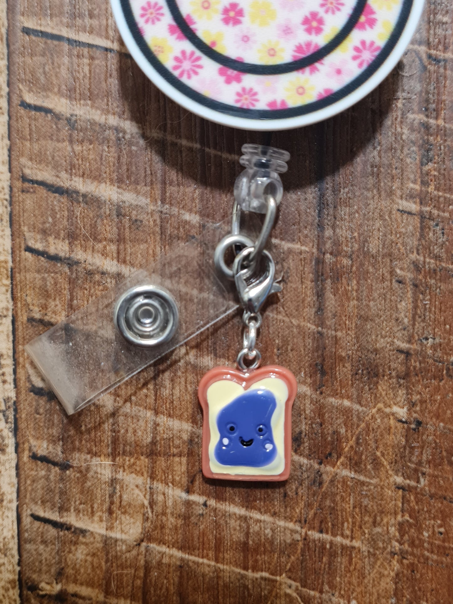 "Better Together" PB&J Badge Charm Set - Funny Work Bestie Gift - Matching Peanut Butter and Jelly ID Flair - 2-Piece Friendship Lanyard Accessory