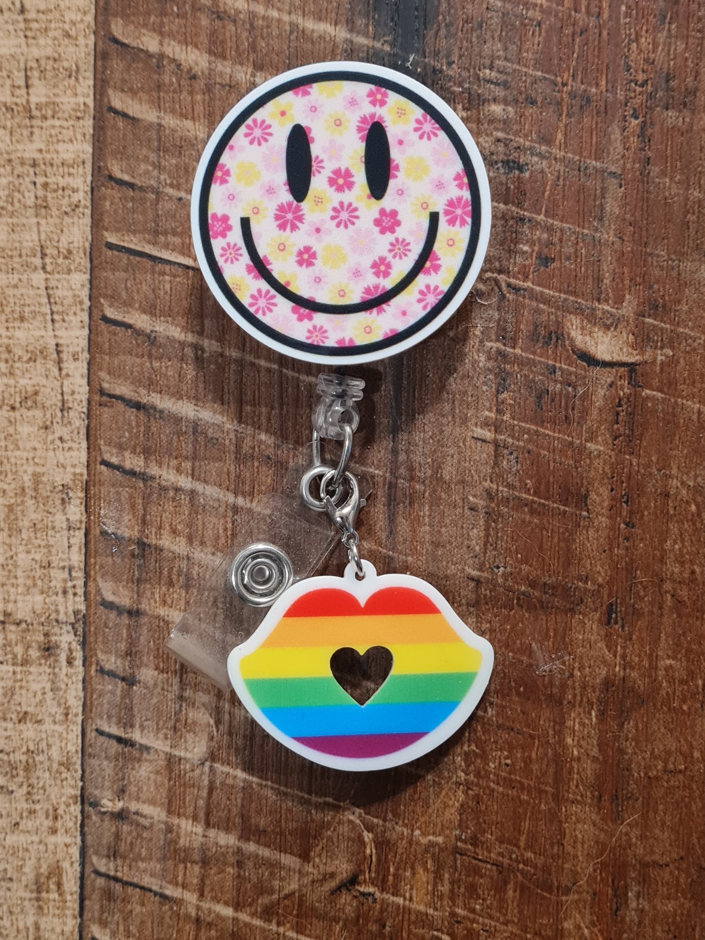 Rainbow Pride Lips Badge Charm - LGBTQ+ Flag Enamel ID Flair - Vibrant Inclusion Jewelry for Lanyards - Bold Allyship Gift for Professionals