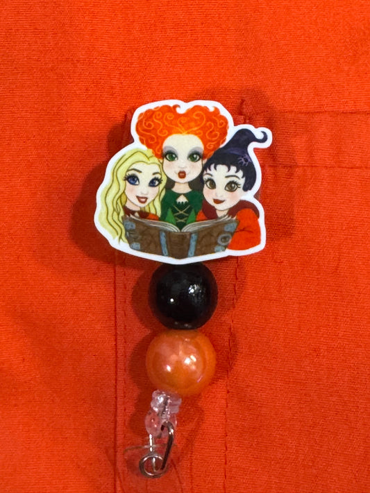 Halloween Witches Badge Reel ~ Halloween Badge Reel ~  Medical Badge Reel ~ RN Badge Reel ~ Nurse Badge Reel ~ 3 Witches Badge Reel