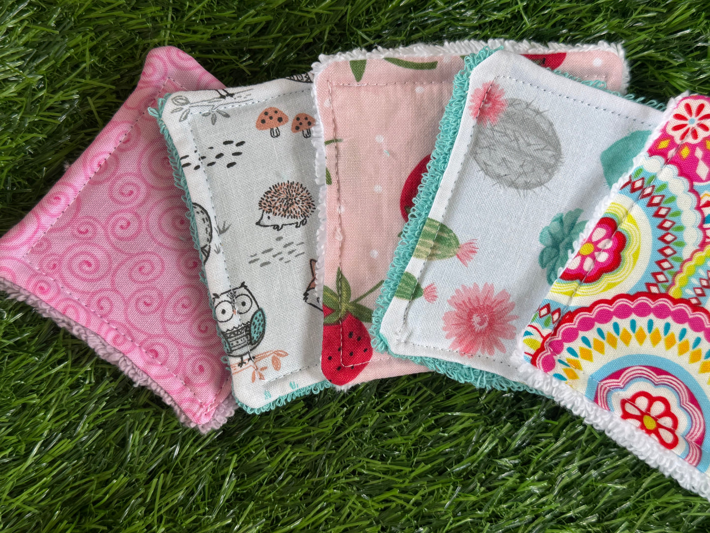 Reusable Cotton Face Wipes – Set of 5 | Eco-Friendly Makeup Remover Pads