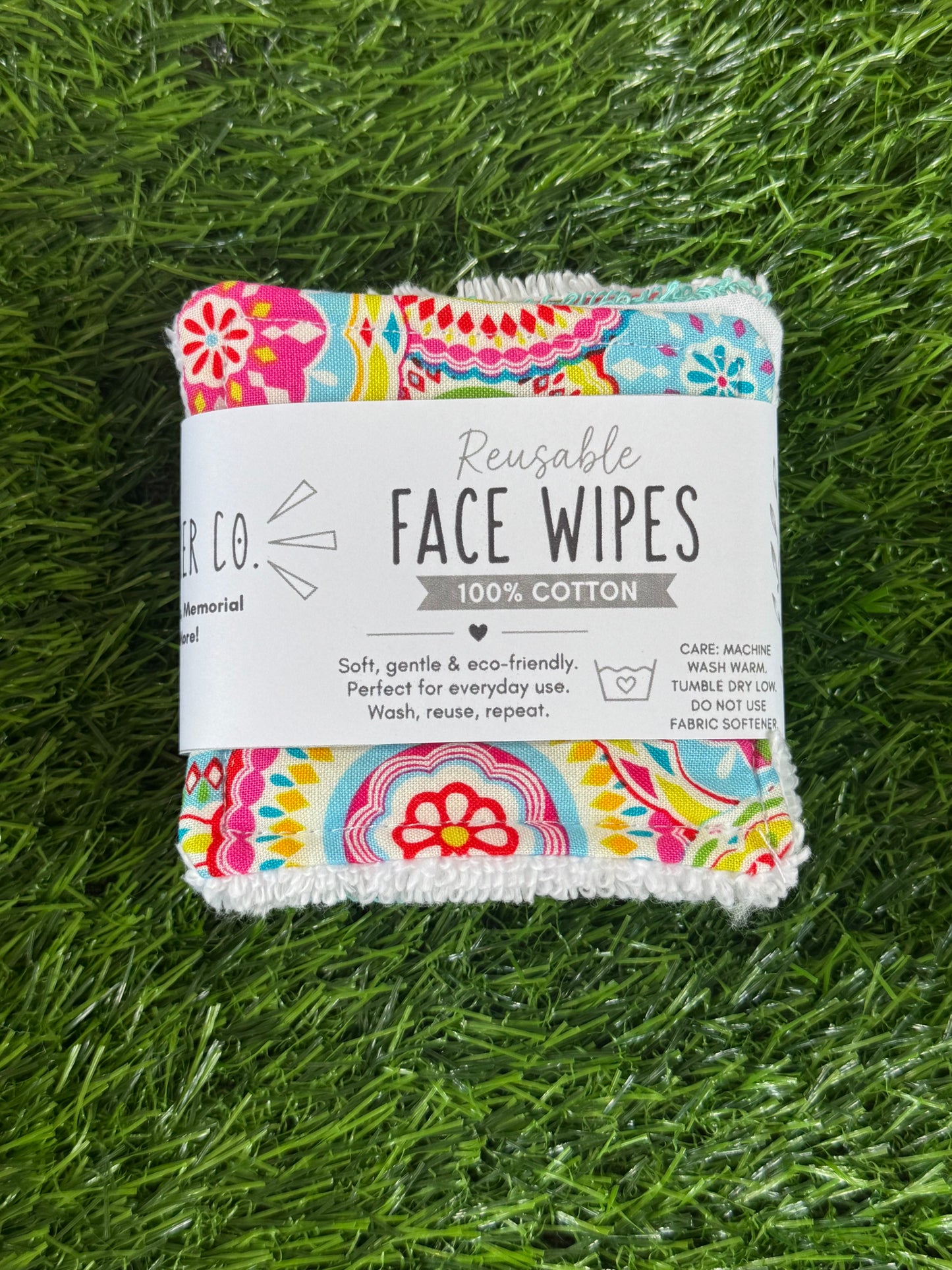 Reusable Cotton Face Wipes – Set of 5 | Eco-Friendly Makeup Remover Pads