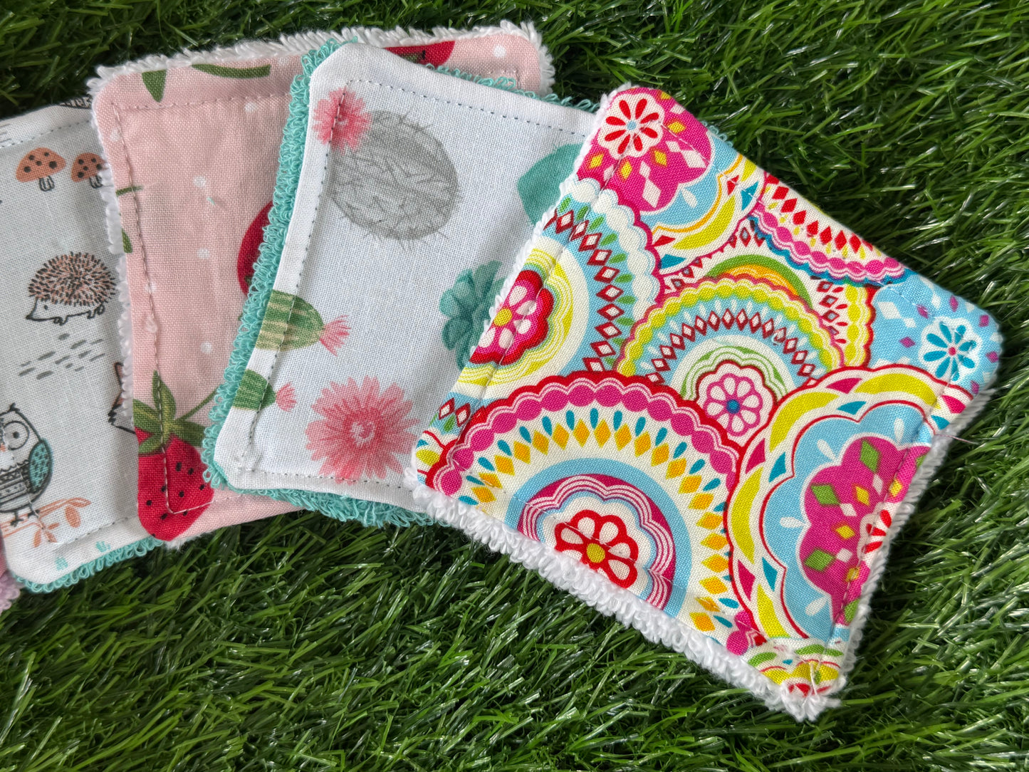 Reusable Cotton Face Wipes – Set of 5 | Eco-Friendly Makeup Remover Pads
