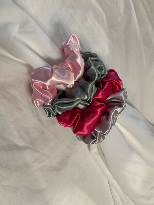 Satin Scrunchie, Oversize XLarge Scrunchies, Ponytail Elastic Hair Tie, Handmade Scrunchie