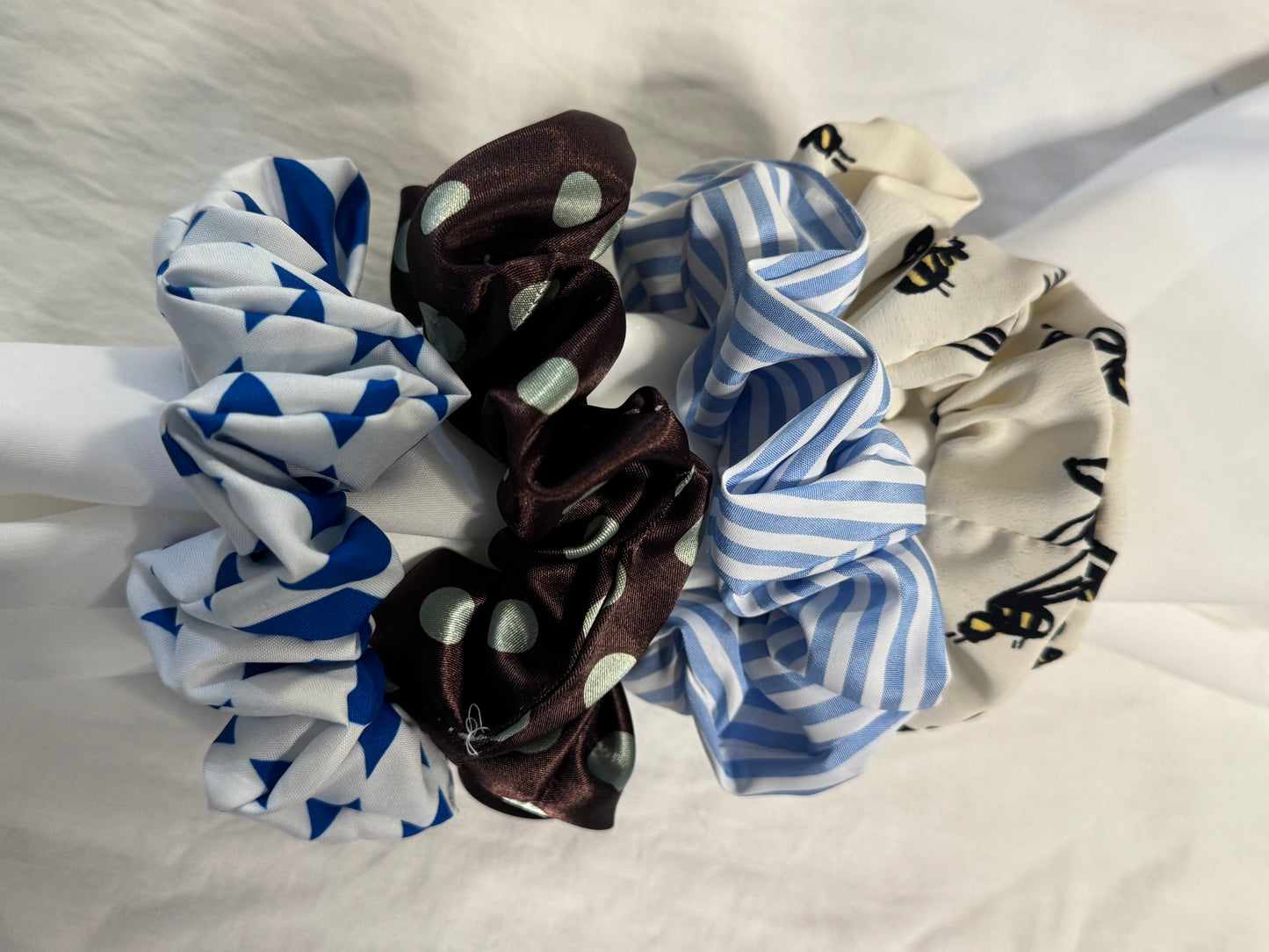 Satin, Rayon, Cotton Scrunchie, Oversize XLarge Scrunchies, Ponytail Elastic Hair Tie, Handmade Scrunchie