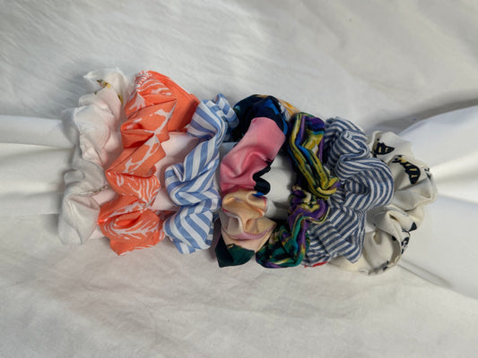 Satin, Rayon, Cotton Scrunchie, Oversize Mini Scrunchies, Ponytail Elastic Hair Tie, Handmade Scrunchie