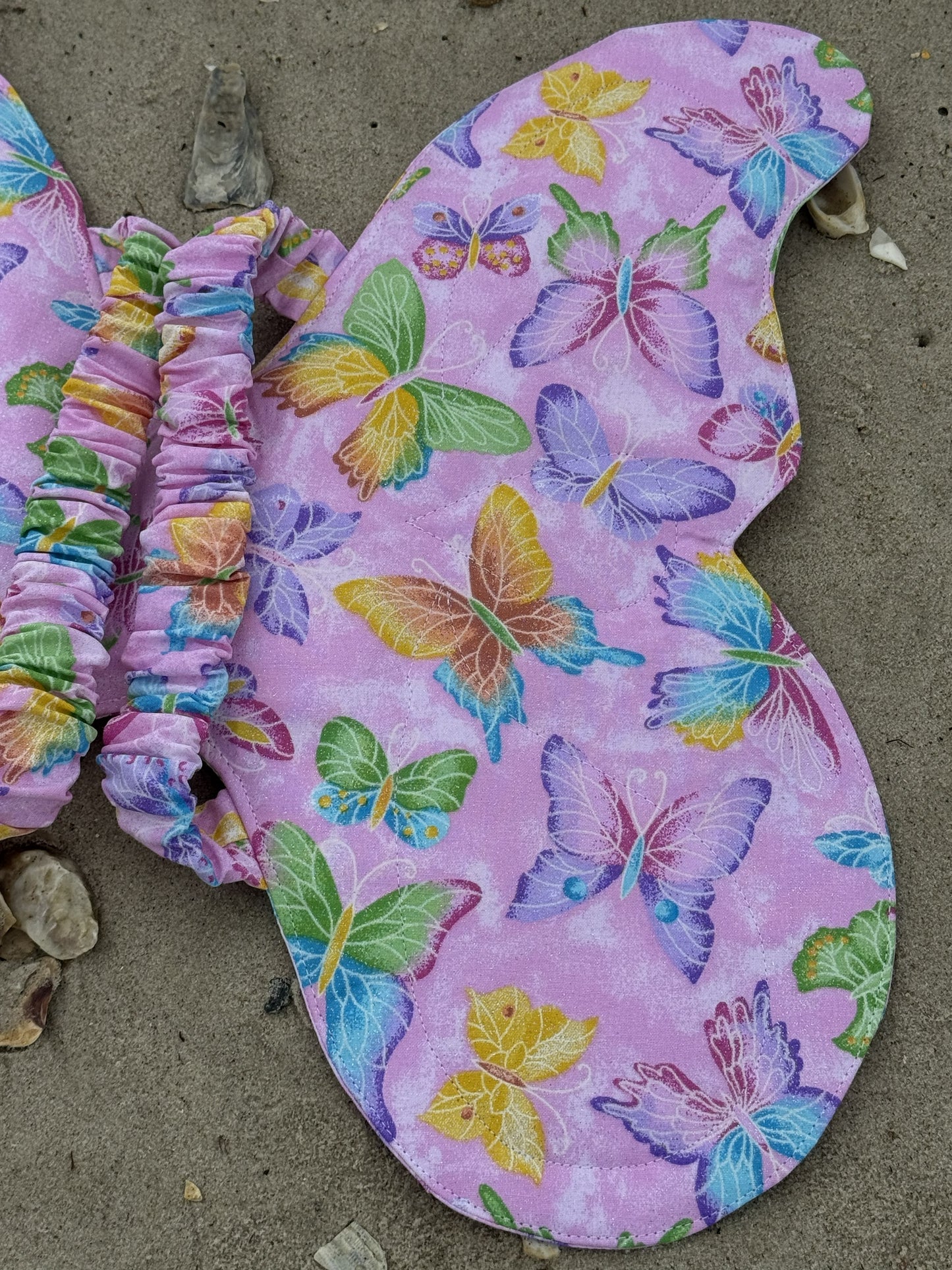 Child’s Glittery Butterfly Wings – Soft Dress-Up Costume with Comfortable Elastic Straps