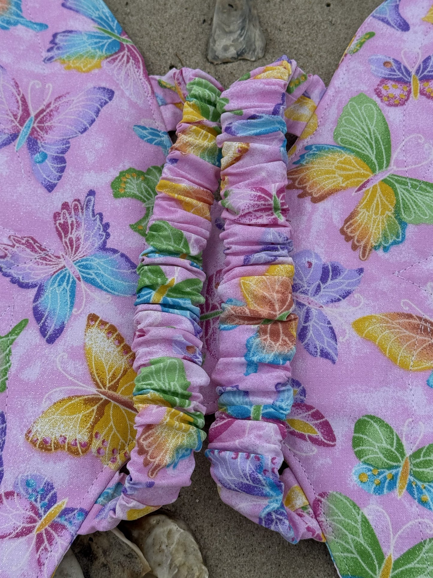 Child’s Glittery Butterfly Wings – Soft Dress-Up Costume with Comfortable Elastic Straps