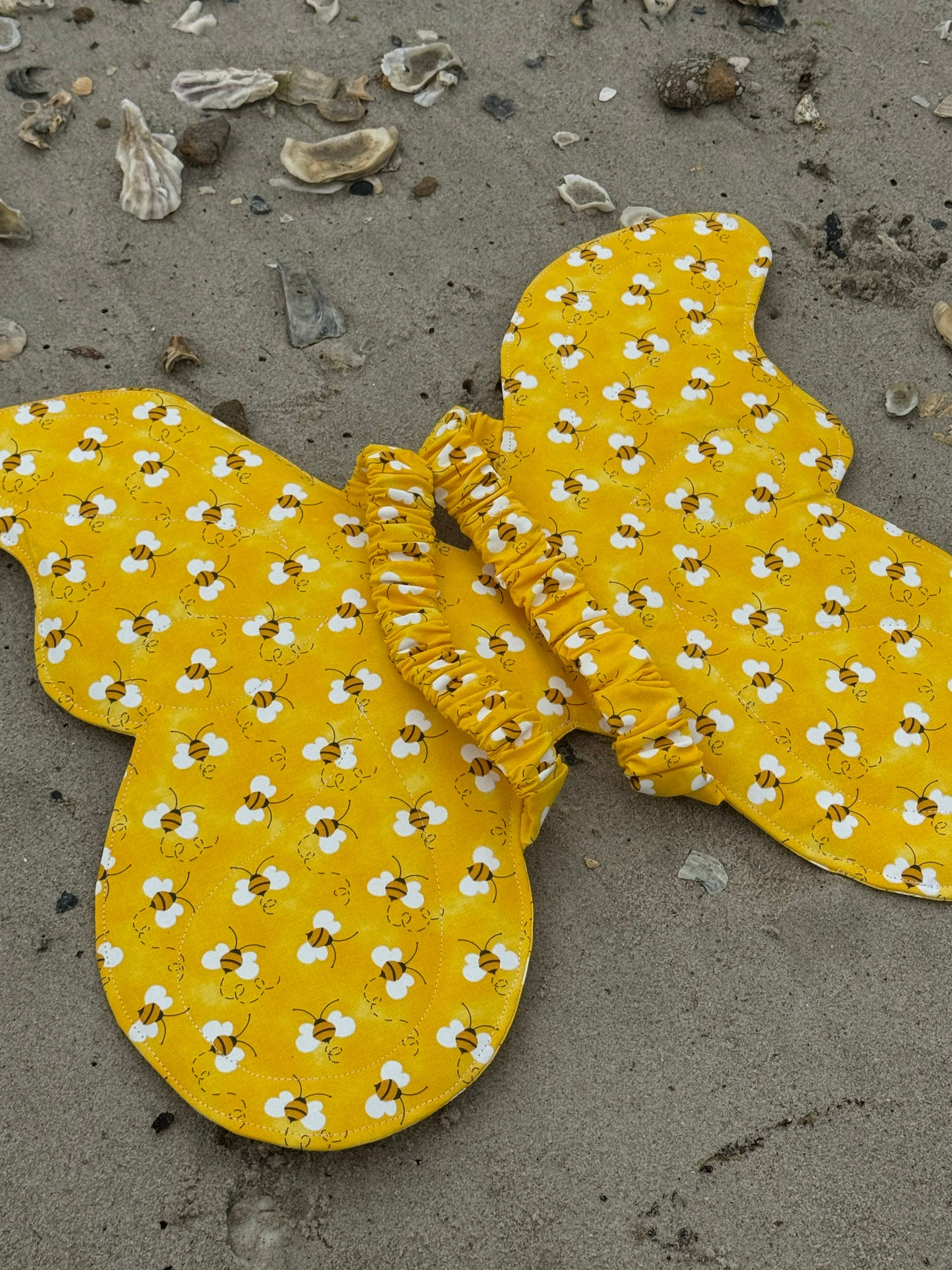 Child’s Bee Butterfly Wings – Soft Dress-Up Costume with Comfortable Elastic Straps
