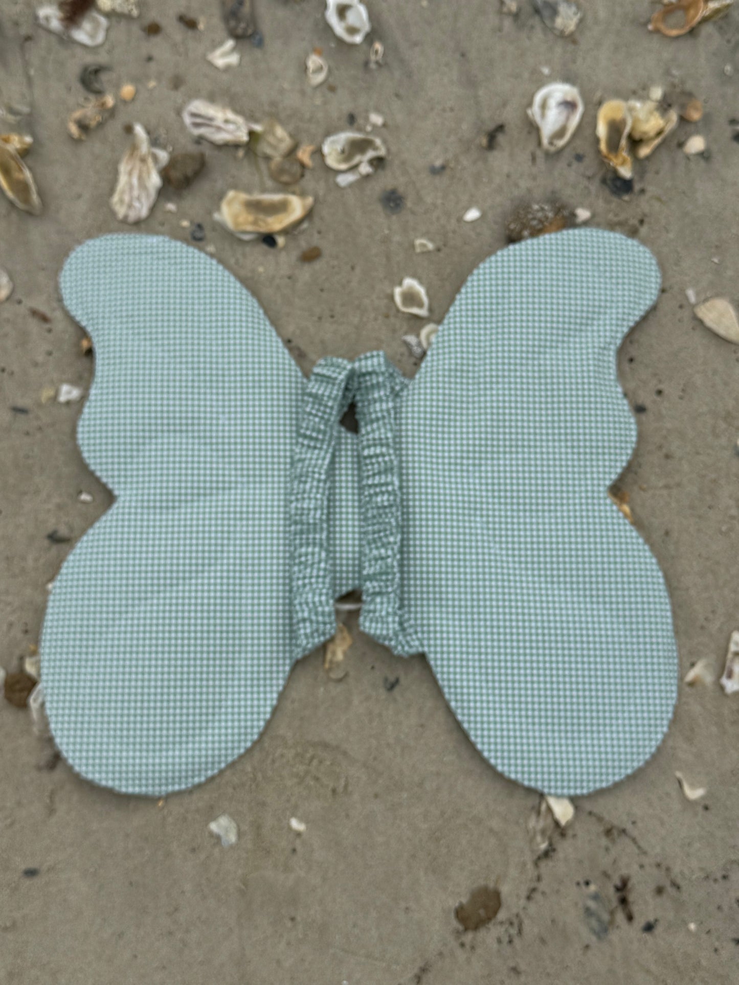 Child’s Butterfly Wings – Soft Dress-Up Costume with Comfortable Elastic Straps ~ Gingham