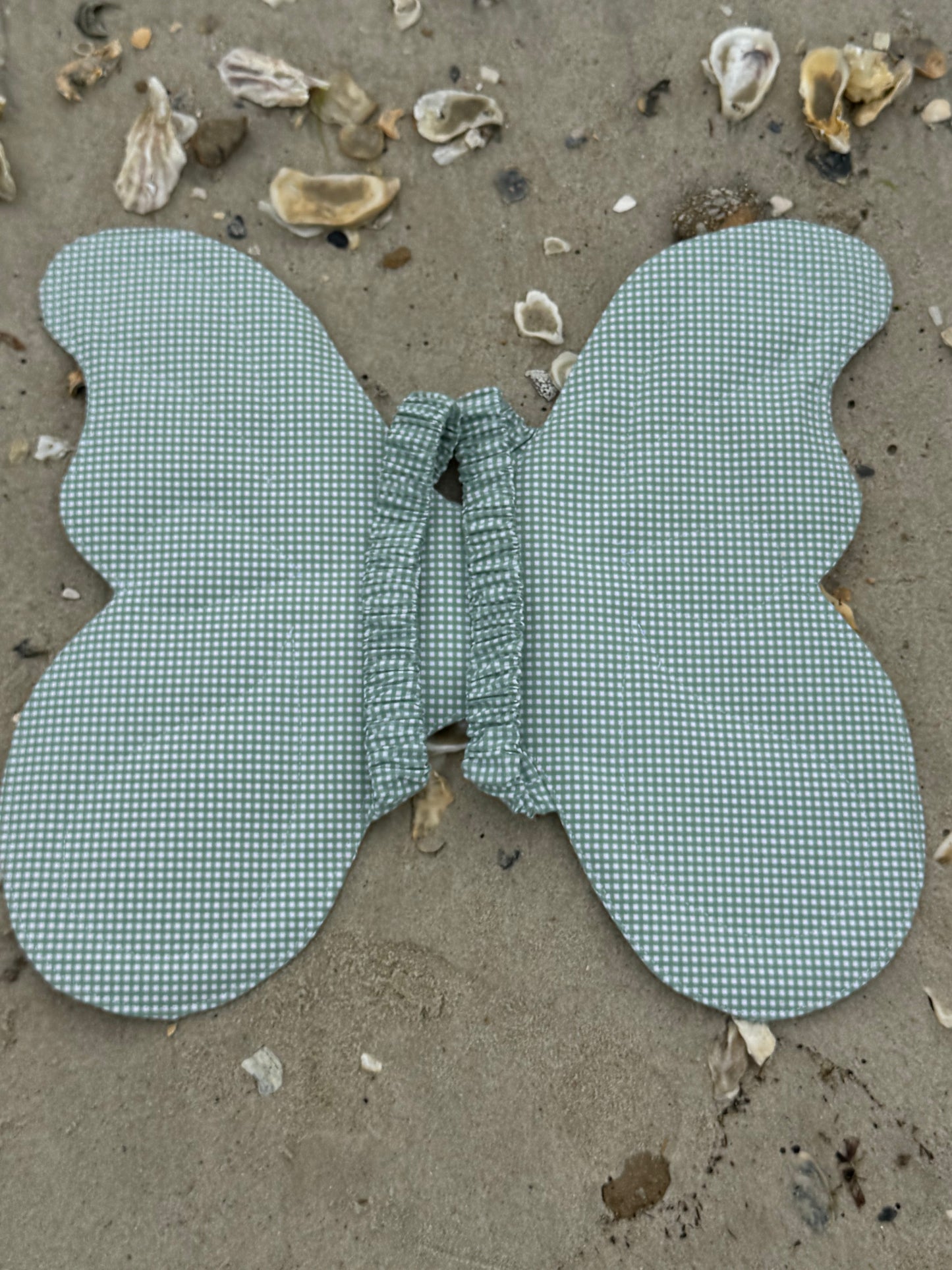 Child’s Butterfly Wings – Soft Dress-Up Costume with Comfortable Elastic Straps ~ Gingham