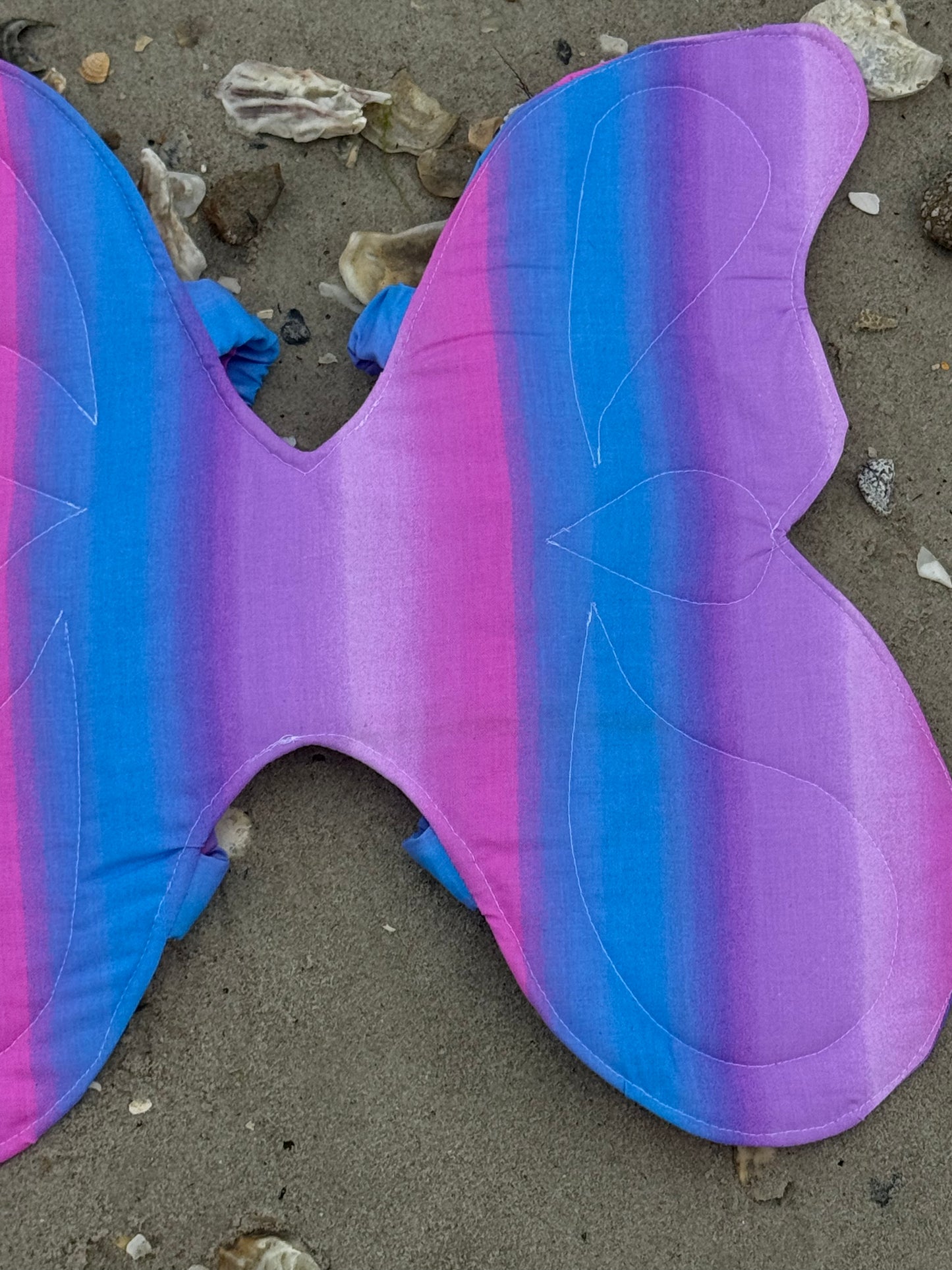 Child’s Butterfly Wings – Soft Dress-Up Costume with Comfortable Elastic Straps ~ Ombre Rainbow