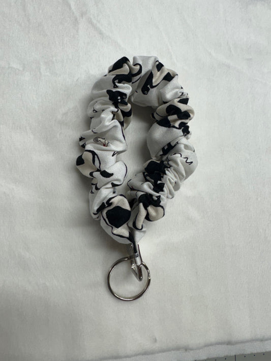 Cow ~ Handmade Wristlet Keychain ~ Cotton Wristlet Strap for Keys – Lightweight & Functional