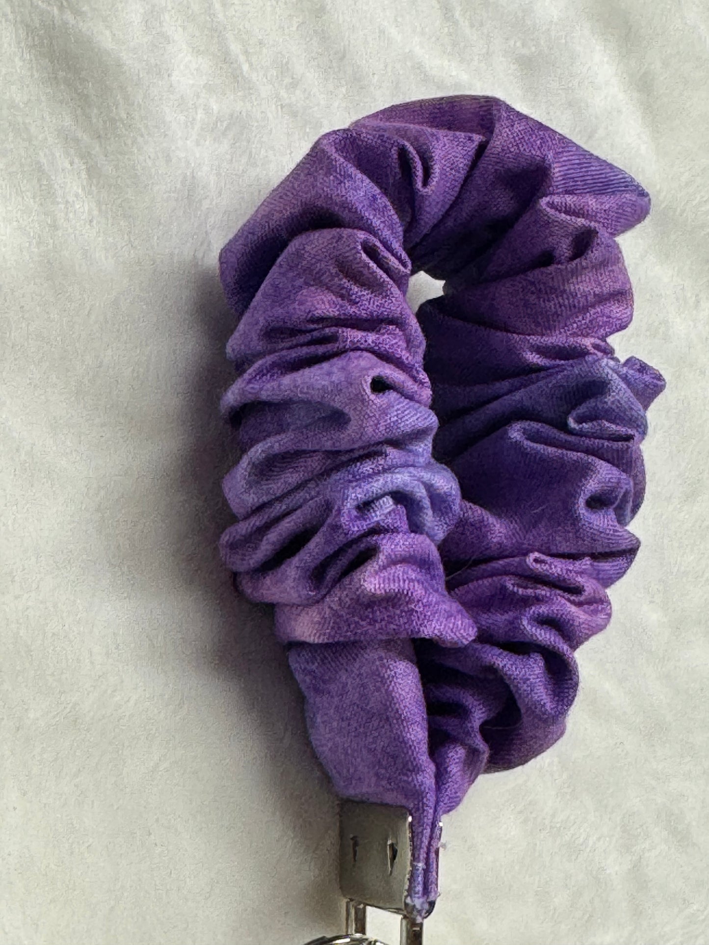 Purple Flowers ~ Handmade Wristlet Keychain ~ Cotton Wristlet Strap for Keys – Lightweight & Functional