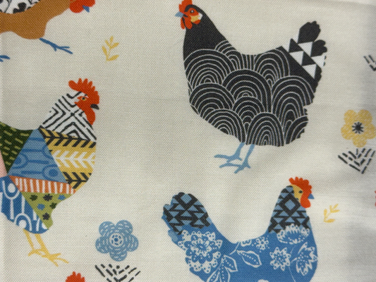Chicken ~ Handmade Wristlet Keychain ~ Cotton Wristlet Strap for Keys – Lightweight & Functional