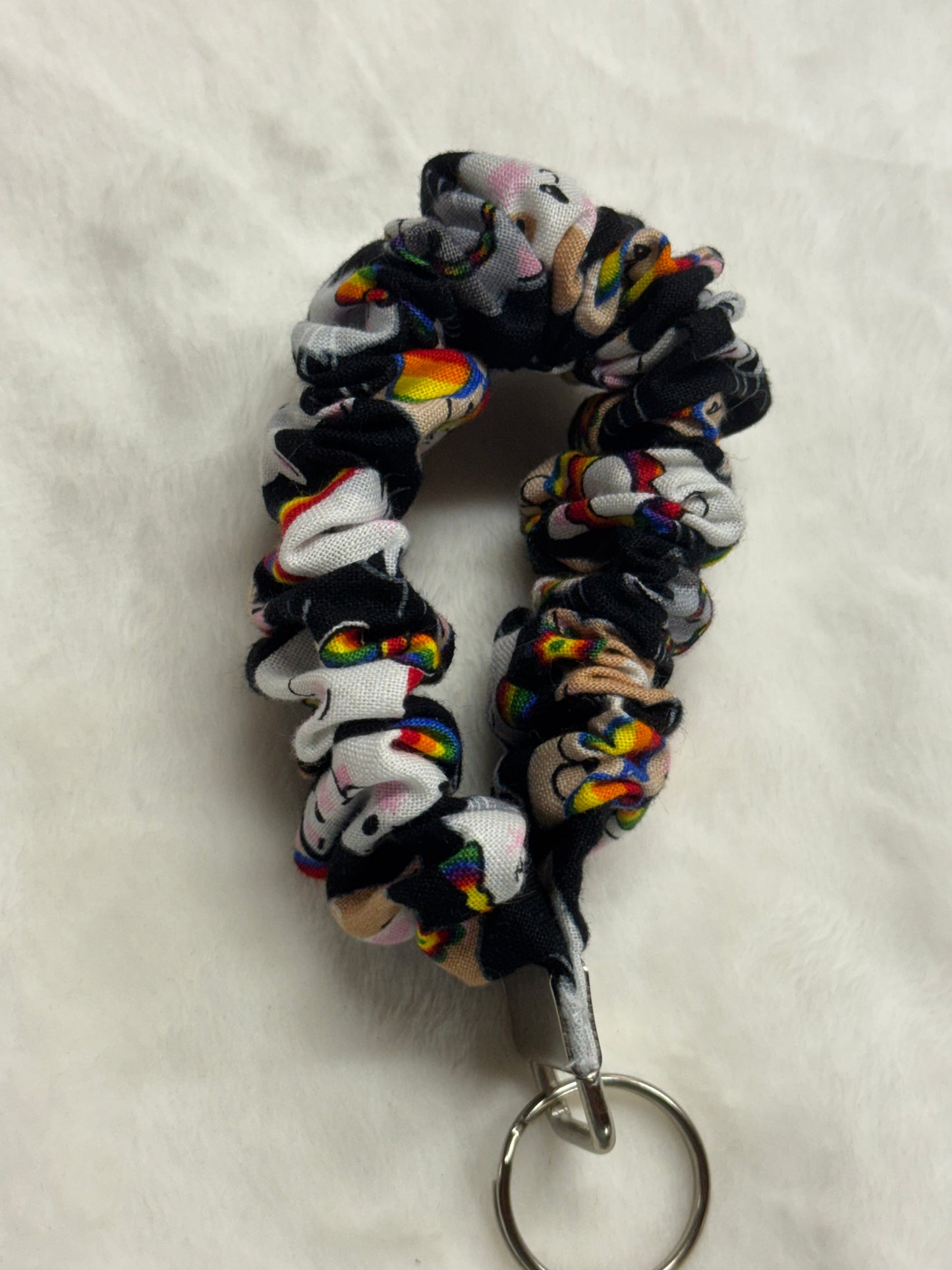 Pride ~ Handmade Wristlet Keychain ~ Cotton Wristlet Strap for Keys – Lightweight & Functional