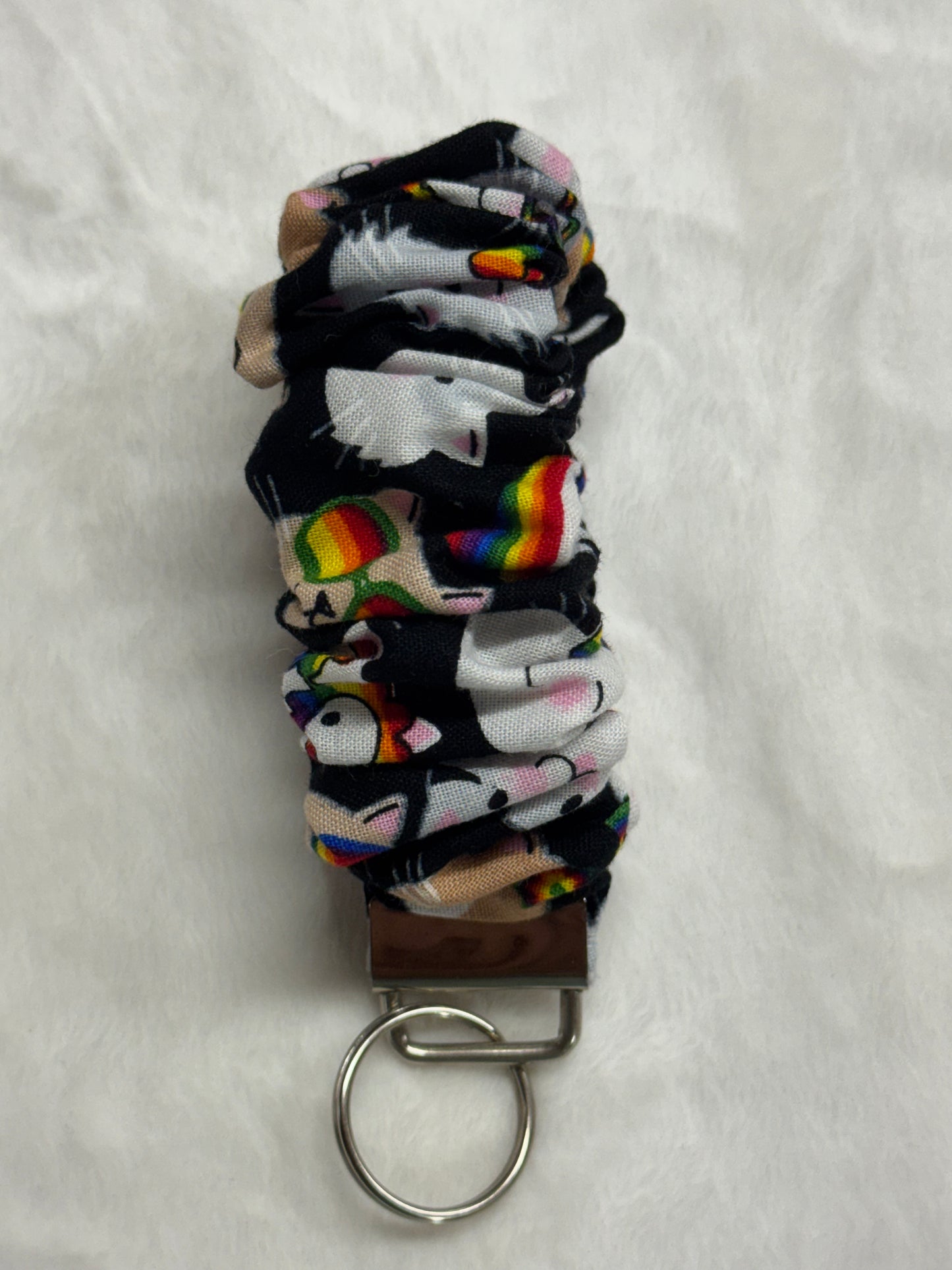 Pride ~ Handmade Wristlet Keychain ~ Cotton Wristlet Strap for Keys – Lightweight & Functional