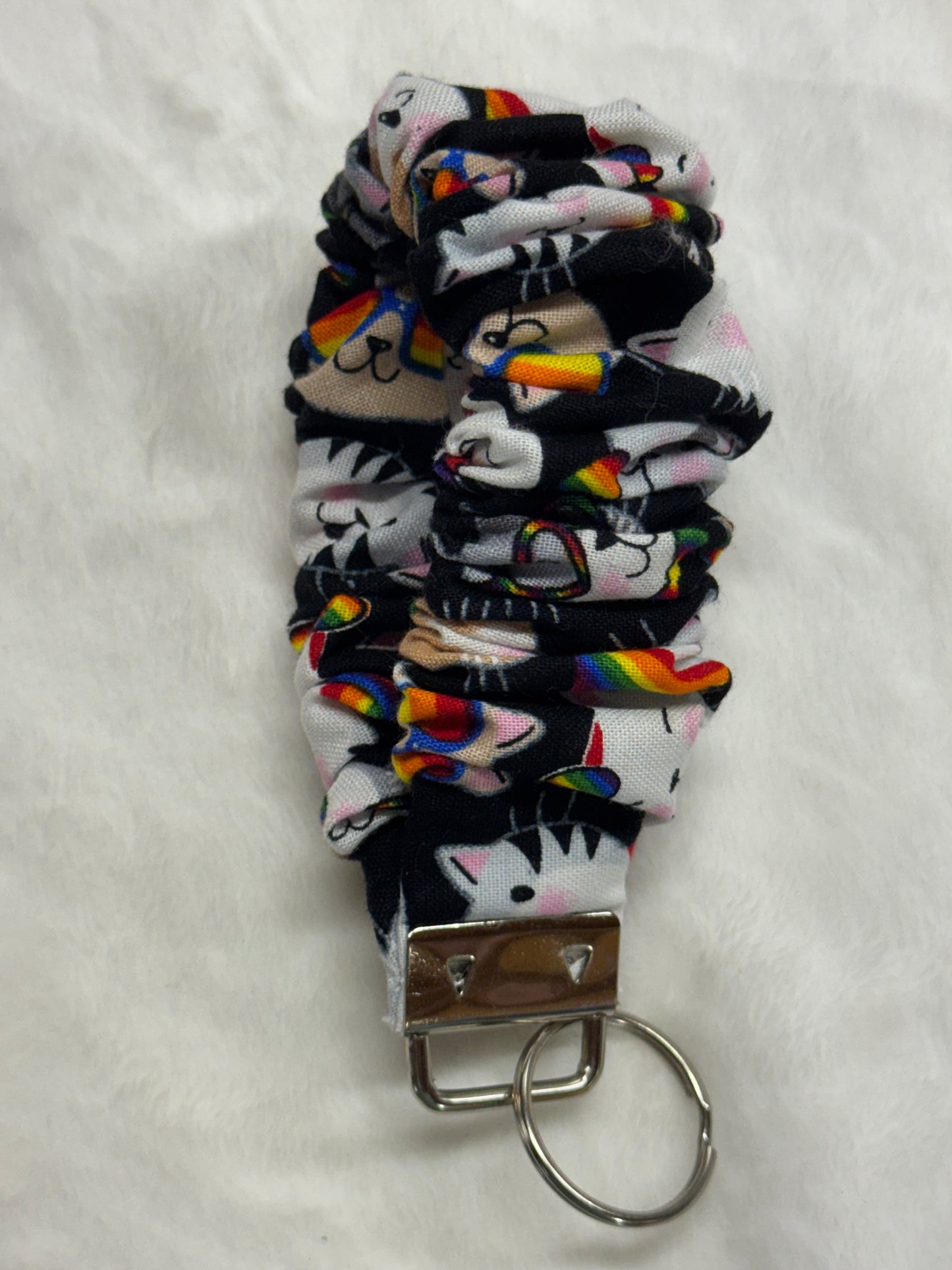 Pride ~ Handmade Wristlet Keychain ~ Cotton Wristlet Strap for Keys – Lightweight & Functional