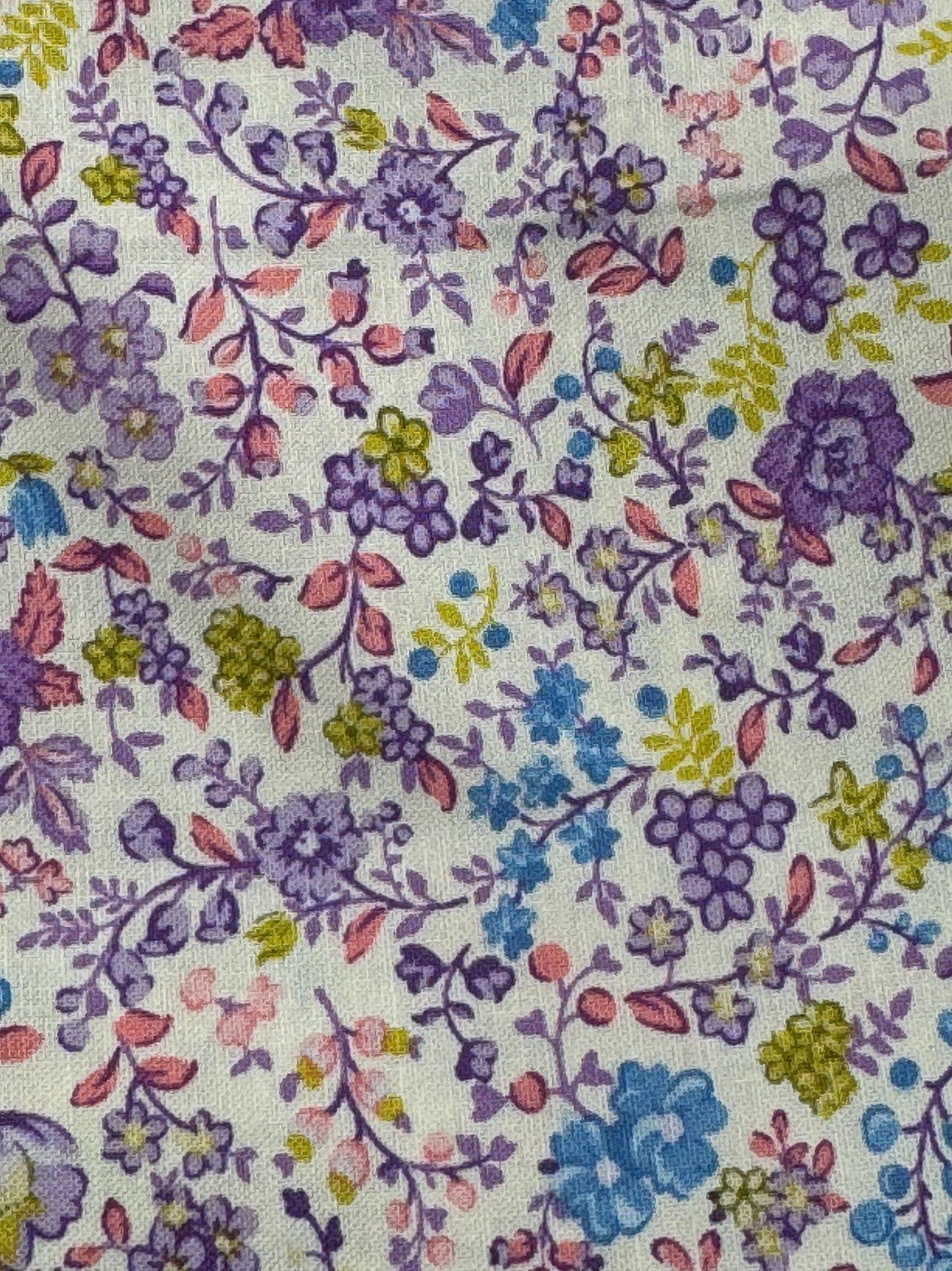 Purple Flowers ~ Handmade Wristlet Keychain ~ Cotton Wristlet Strap for Keys – Lightweight & Functional
