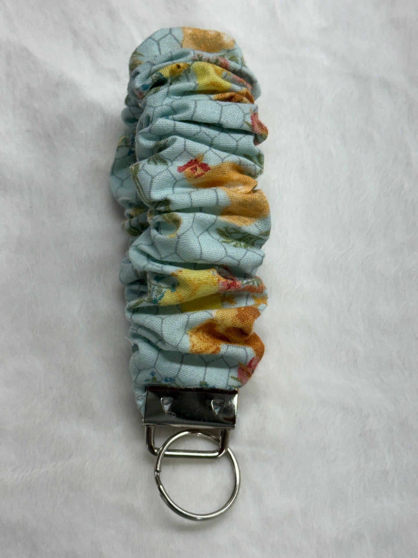 Chicken ~ Handmade Wristlet Keychain ~ Cotton Wristlet Strap for Keys – Lightweight & Functional