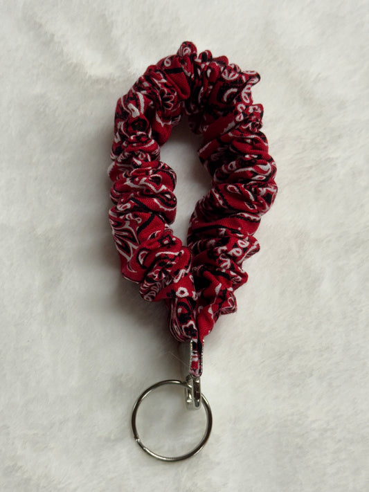 Bandana ~ Handmade Wristlet Keychain ~ Cotton Wristlet Strap for Keys – Lightweight & Functional