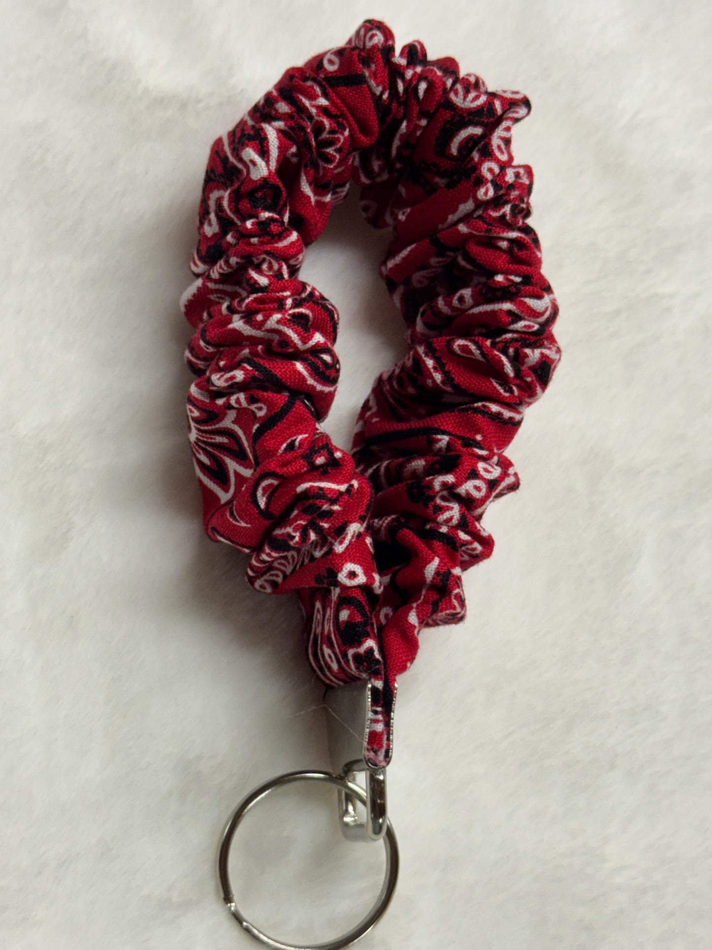 Bandana ~ Handmade Wristlet Keychain ~ Cotton Wristlet Strap for Keys – Lightweight & Functional