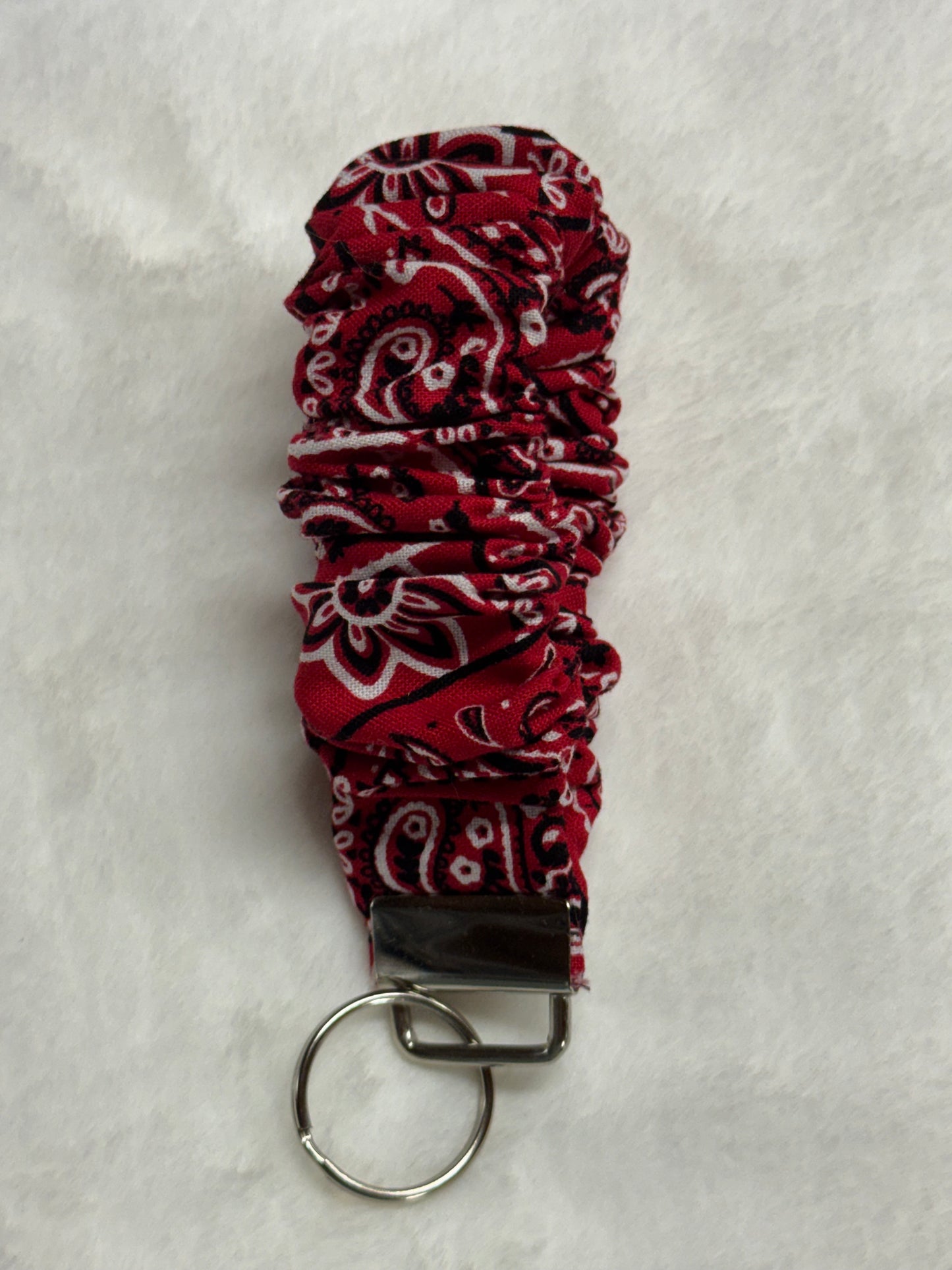 Bandana ~ Handmade Wristlet Keychain ~ Cotton Wristlet Strap for Keys – Lightweight & Functional