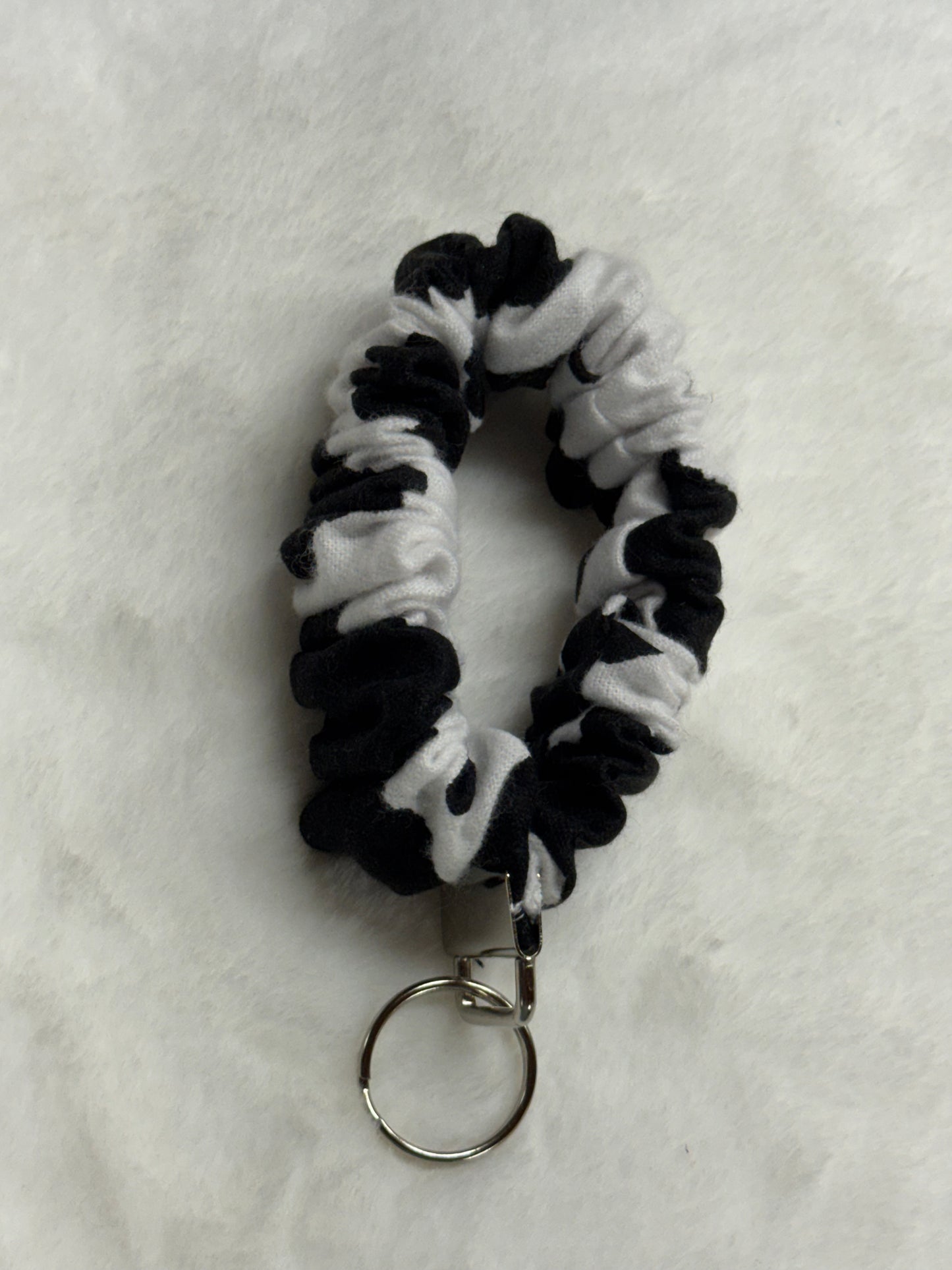 Cow ~ Handmade Wristlet Keychain ~ Cotton Wristlet Strap for Keys – Lightweight & Functional
