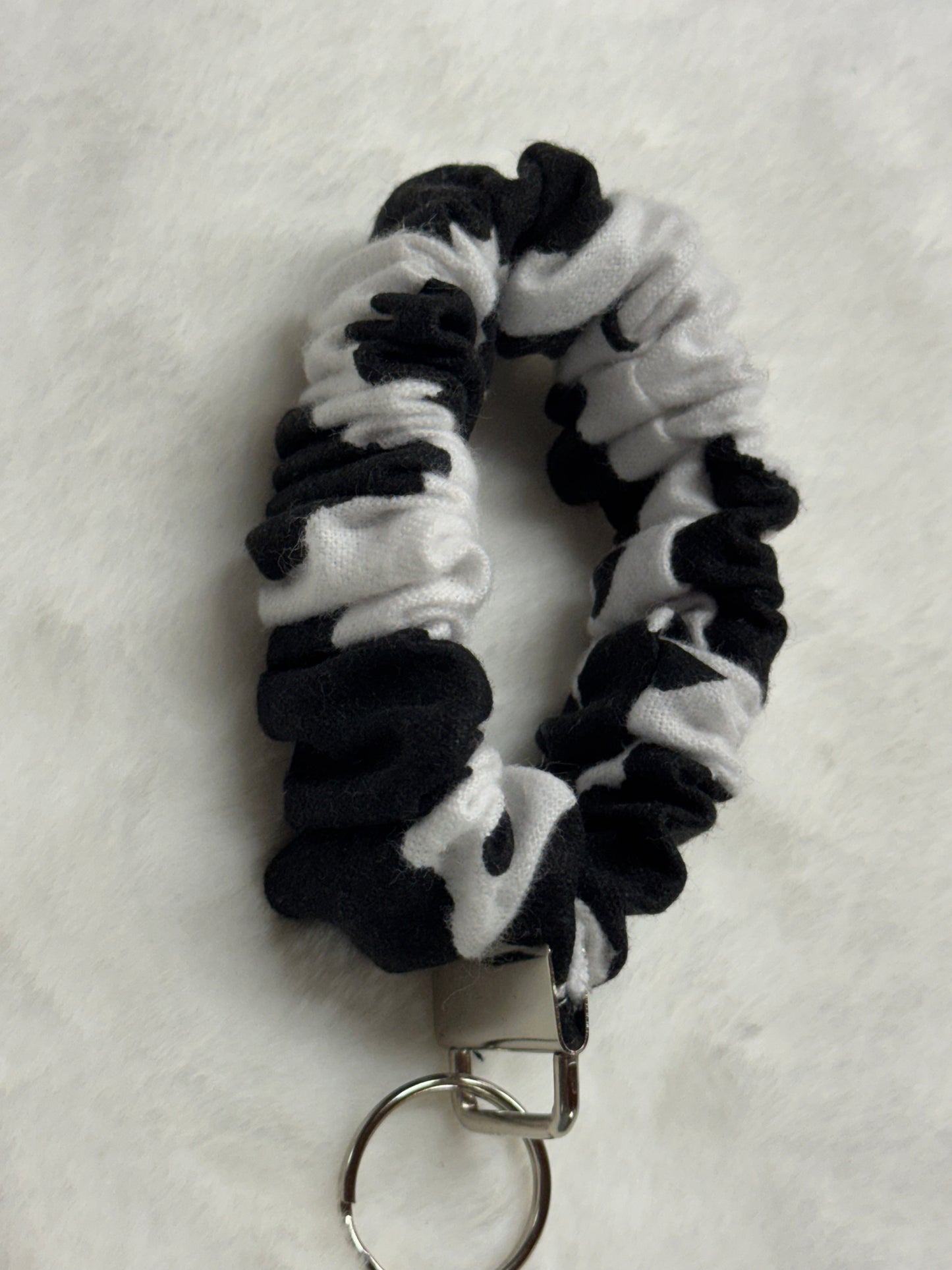 Cow ~ Handmade Wristlet Keychain ~ Cotton Wristlet Strap for Keys – Lightweight & Functional