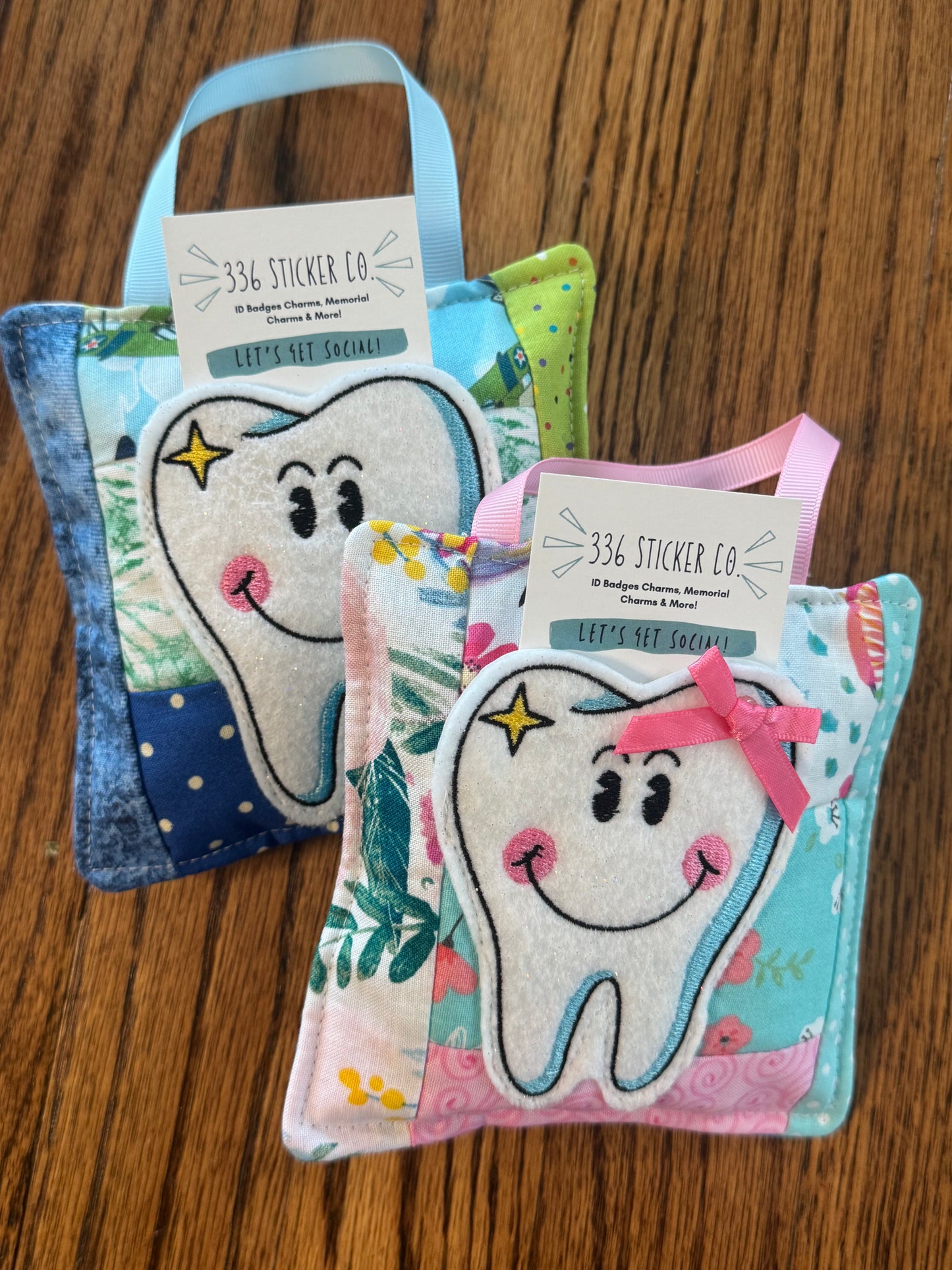 Personalized Tooth Fairy Door Hanger Pouch | Quilted Tooth Pillow Keepsake for Kids