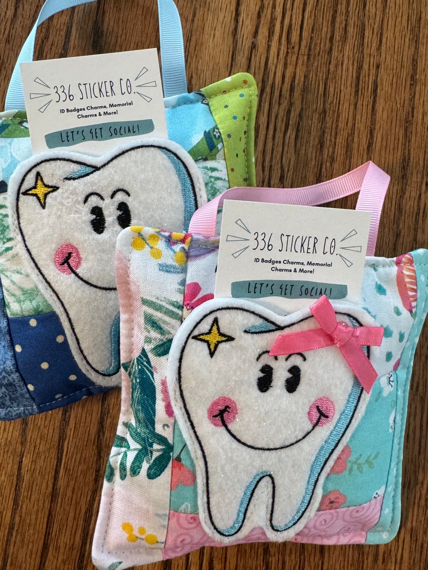 Personalized Tooth Fairy Door Hanger Pouch | Quilted Tooth Pillow Keepsake for Kids