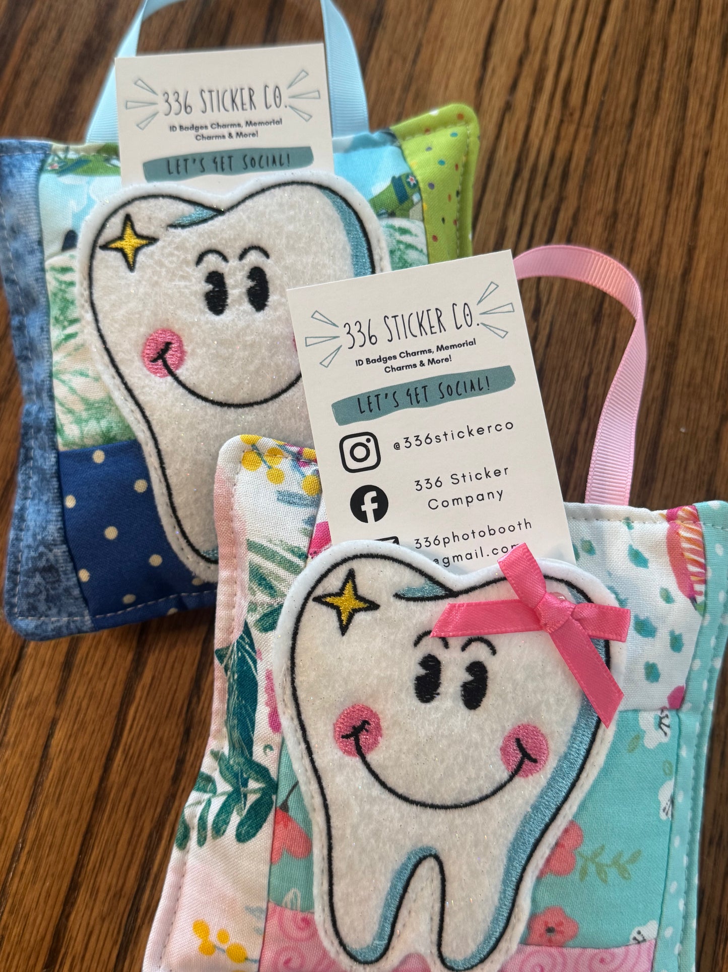 Personalized Tooth Fairy Door Hanger Pouch | Quilted Tooth Pillow Keepsake for Kids