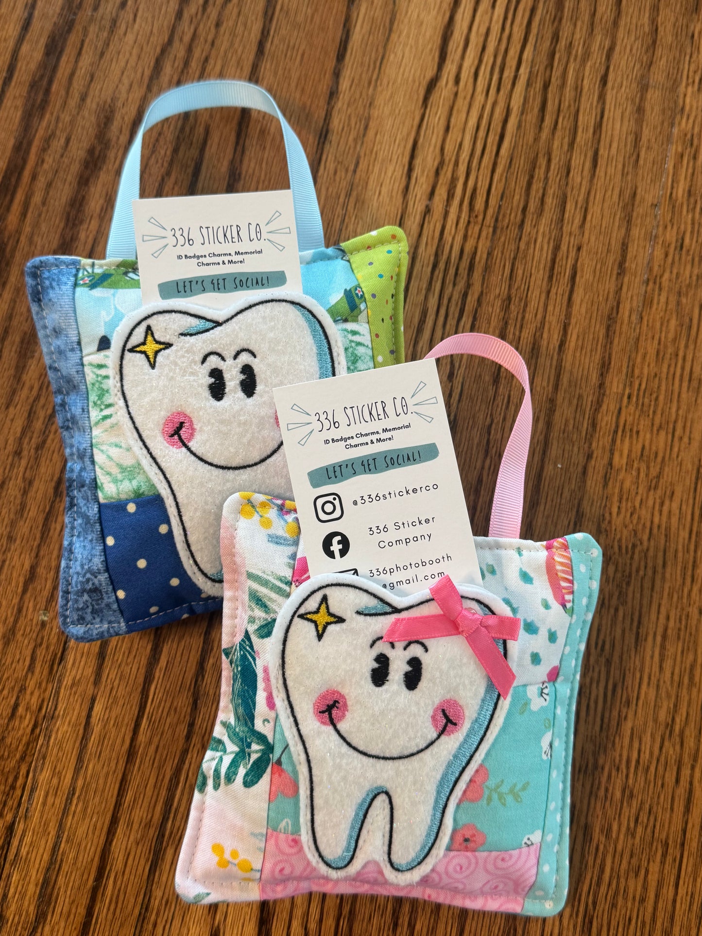 Personalized Tooth Fairy Door Hanger Pouch | Quilted Tooth Pillow Keepsake for Kids